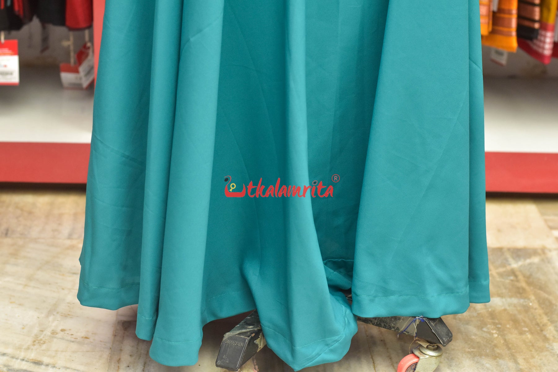 Odia Alphabet Blue Teal Sambalpuri Cotton (Fabric)
