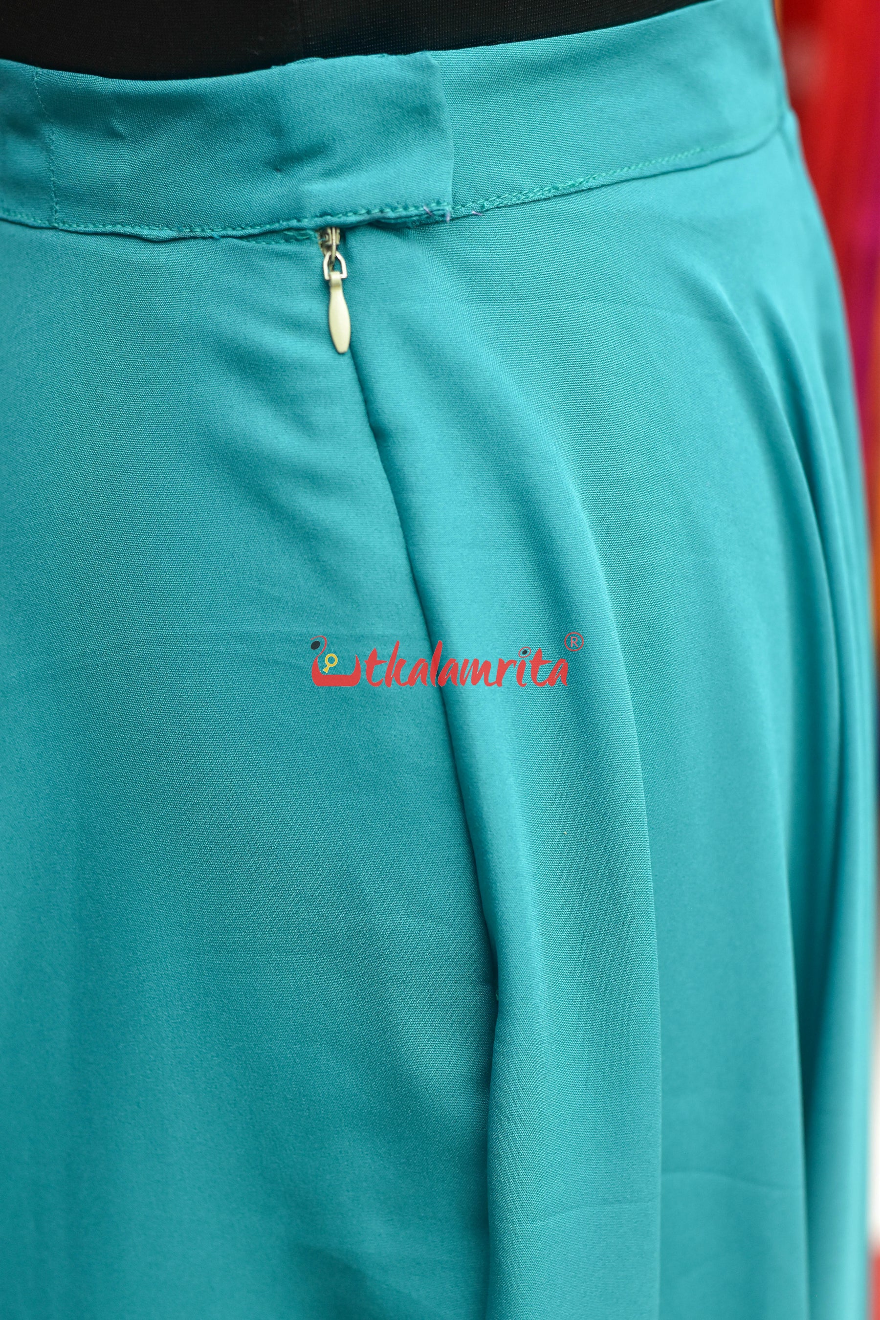 Odia Alphabet Blue Teal Sambalpuri Cotton (Fabric)
