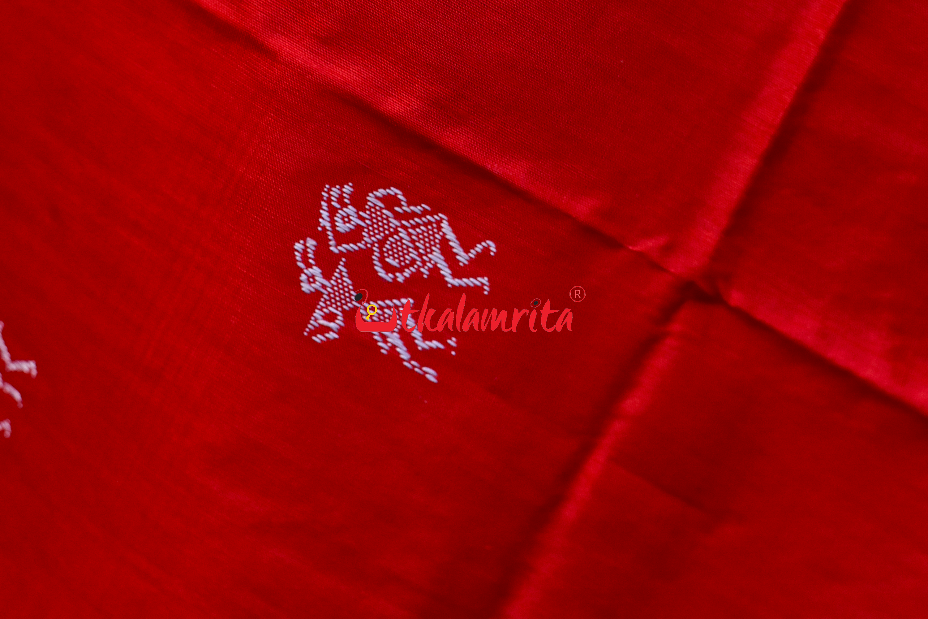 Red Black Sabari Sambalpuri Silk Saree