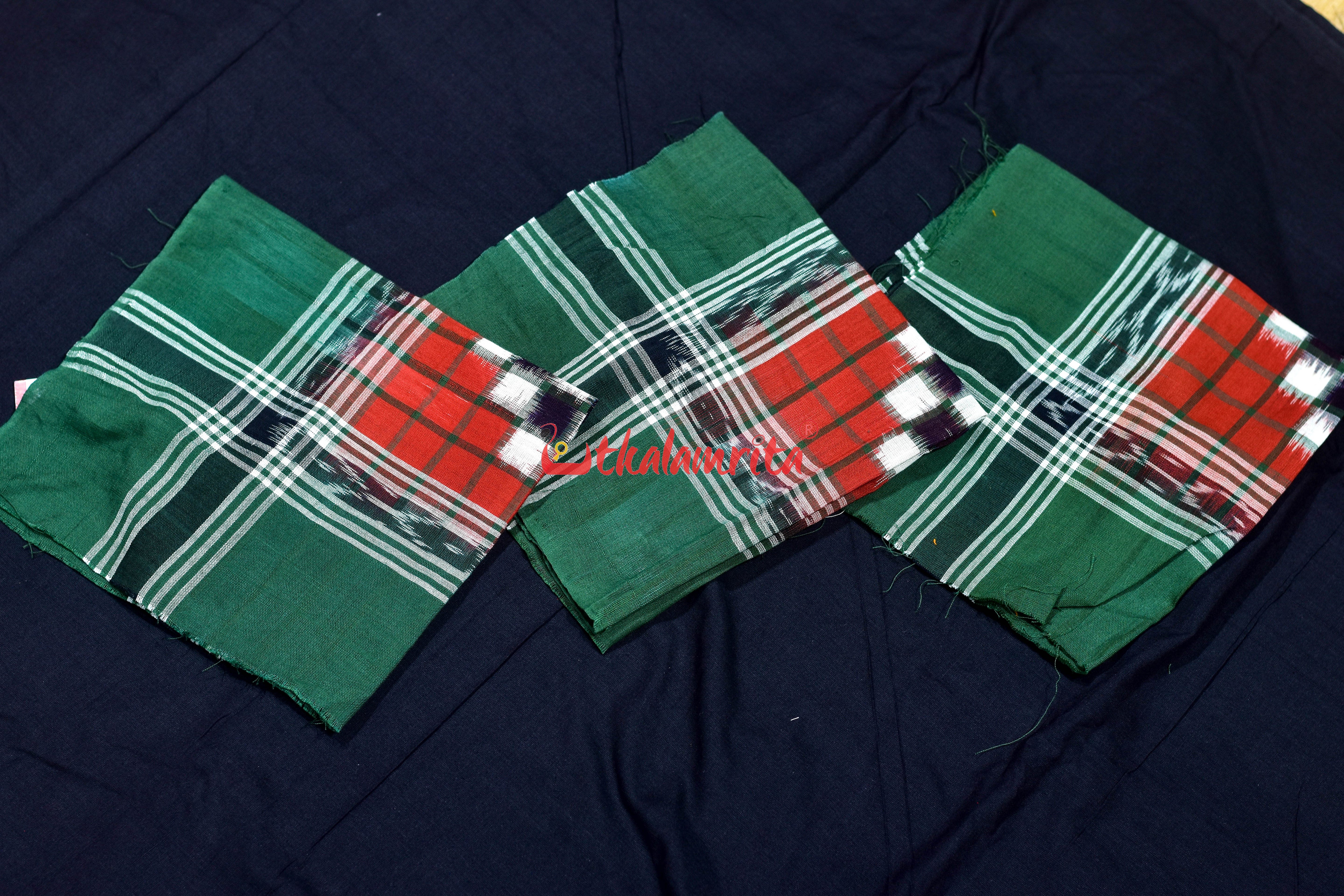 Olive Green Check Pasapali (Rumal)