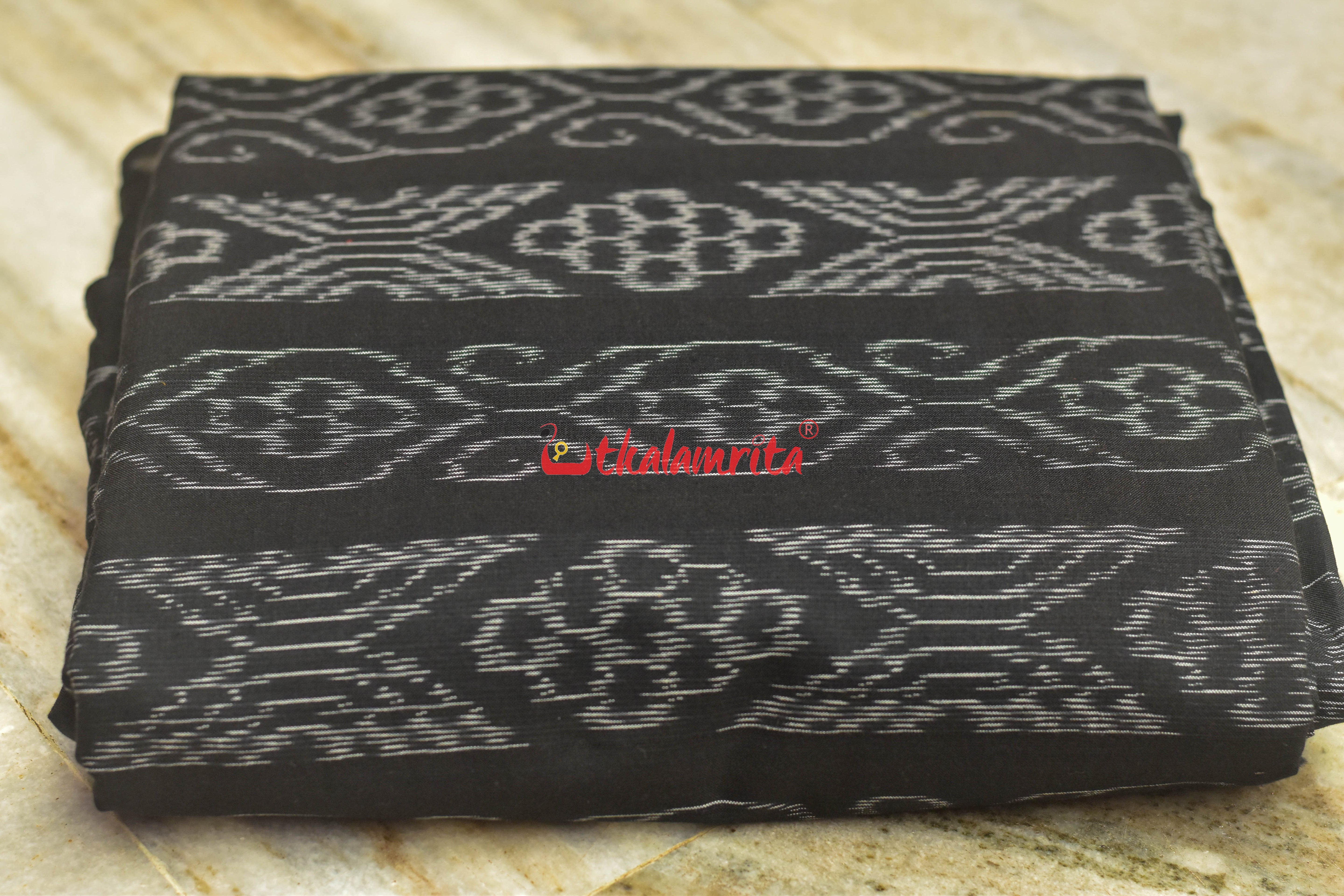 Flower Bandha on Black (Fabric)