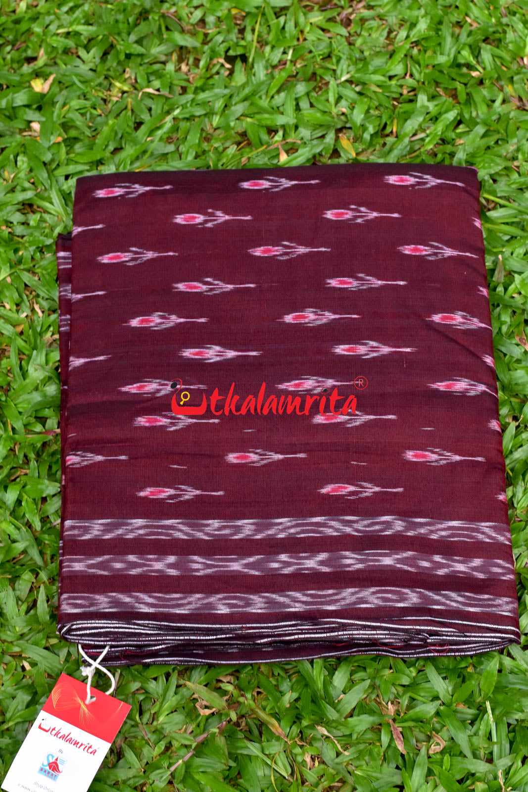 Maroon Labanga Bandha with Border (Fabric)
