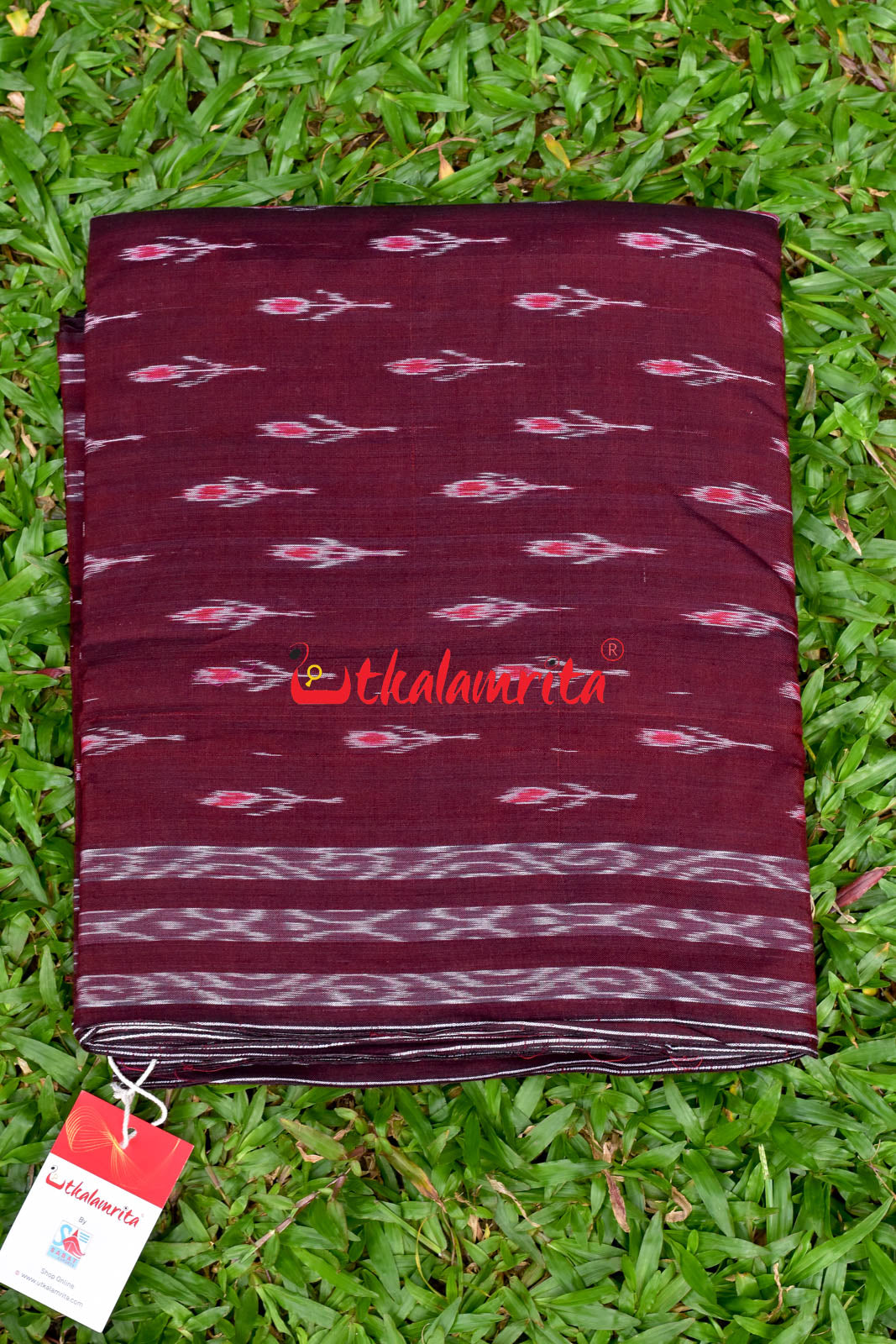 Maroon Labanga Bandha with Border (Fabric)