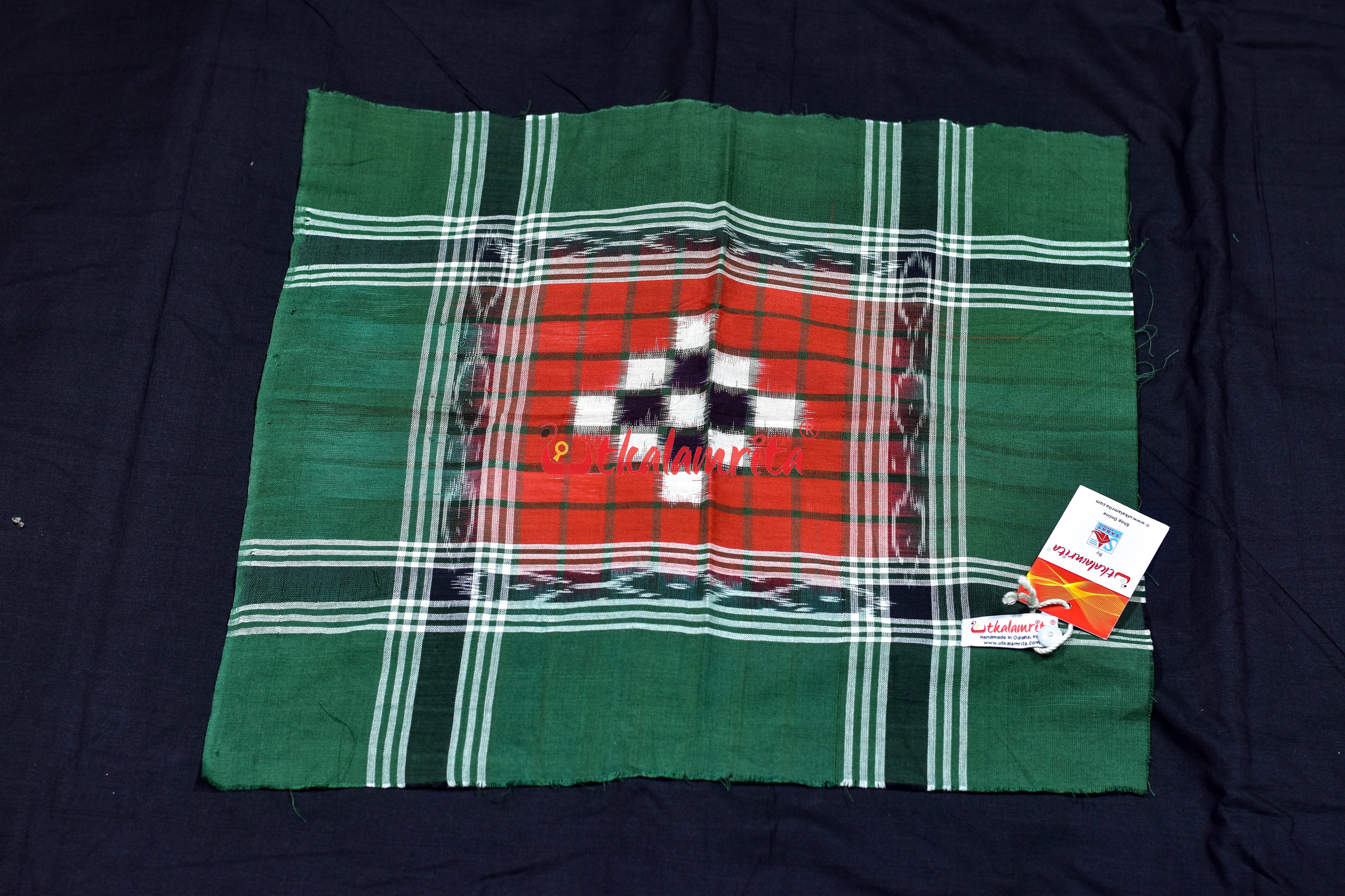 Olive Green Check Pasapali (Rumal)