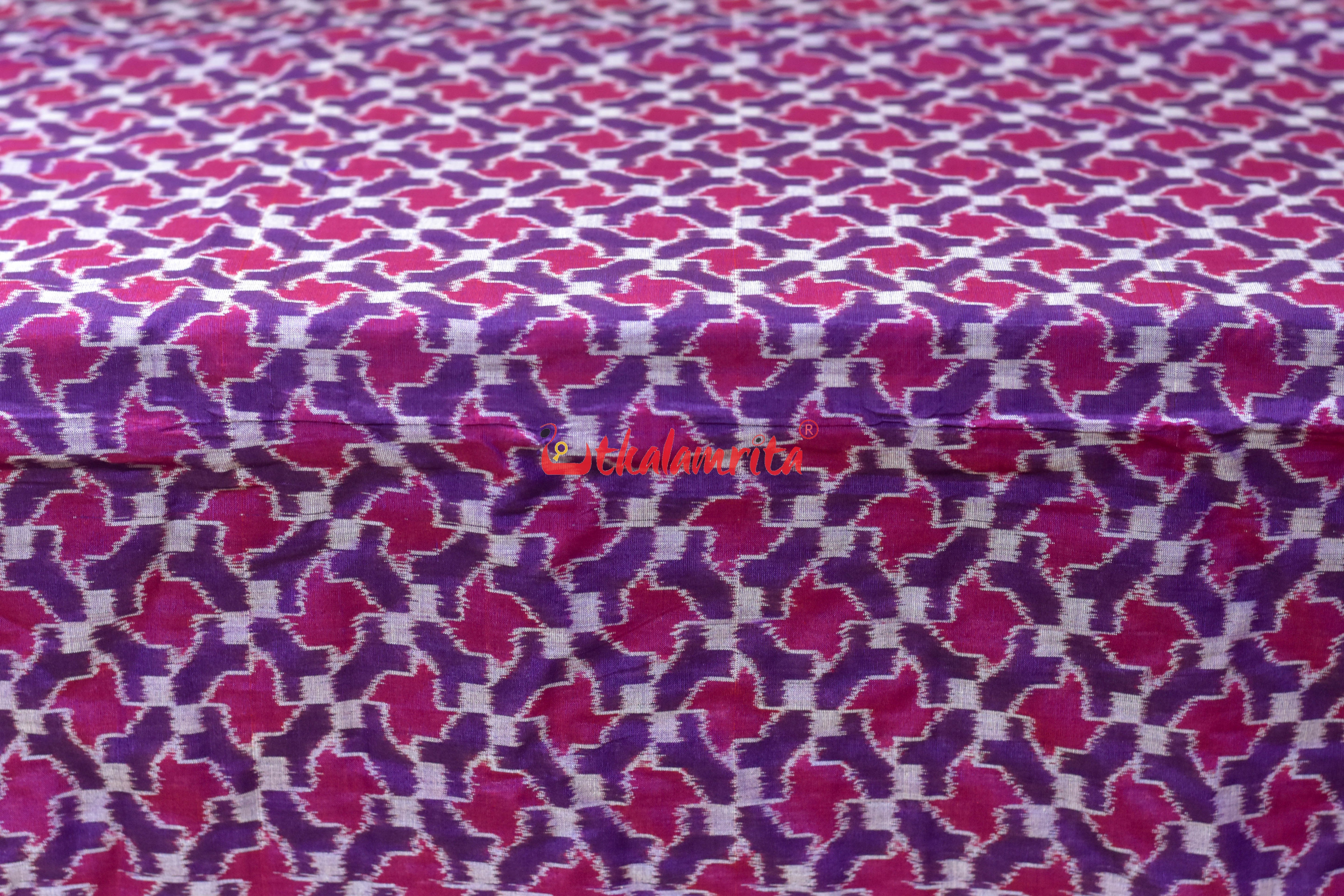 3D Jamun Chakra Purple Sambalpuri Cotton (Fabric)