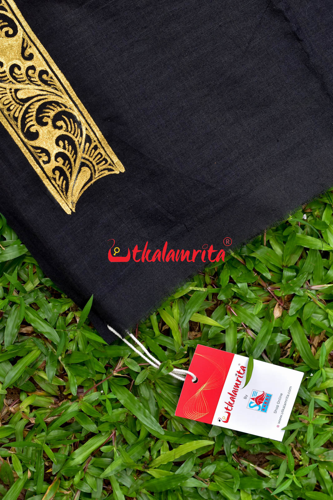 Konark Temple Pattachitra Black (Kurta Piece)