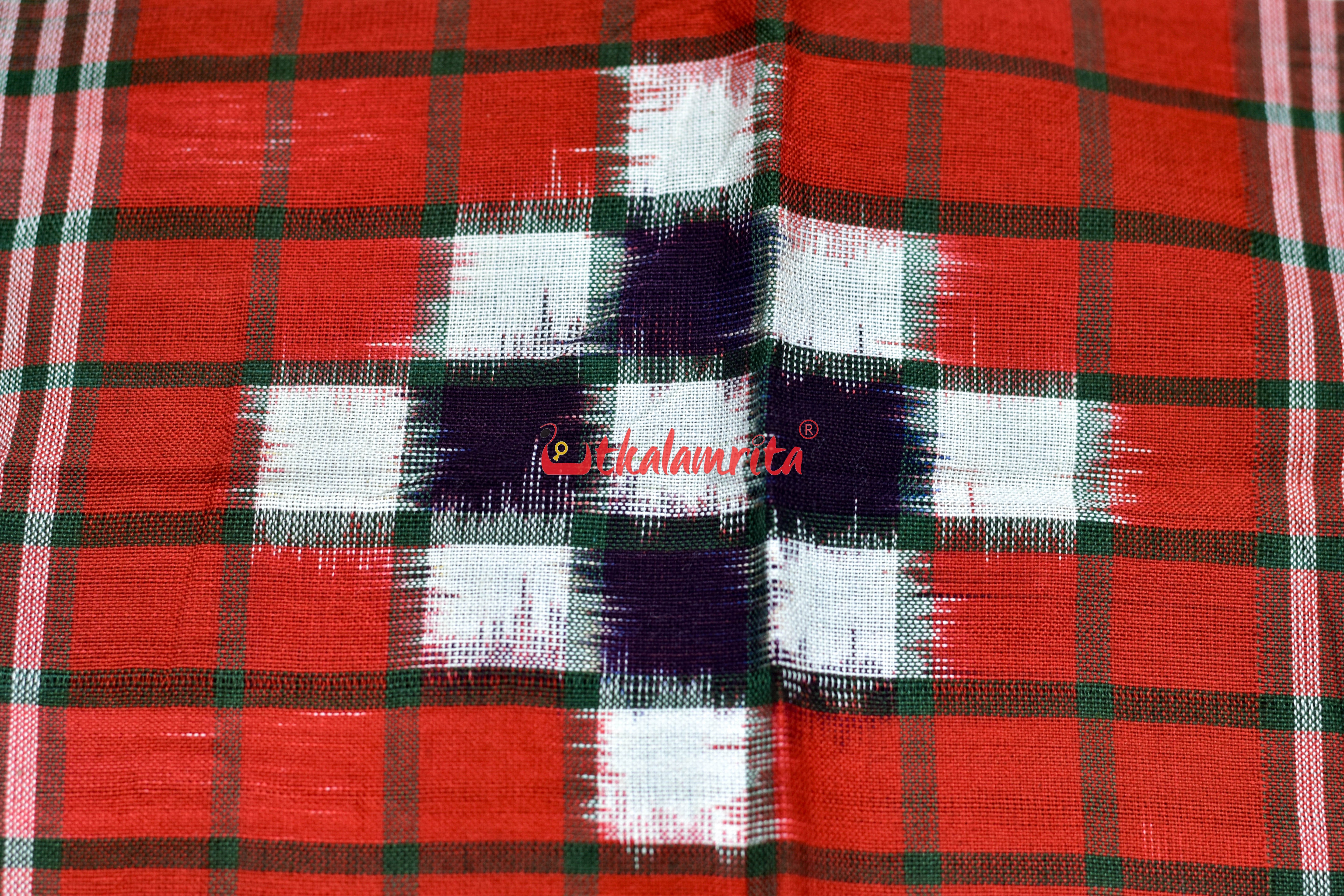 Olive Green Check Pasapali (Rumal)