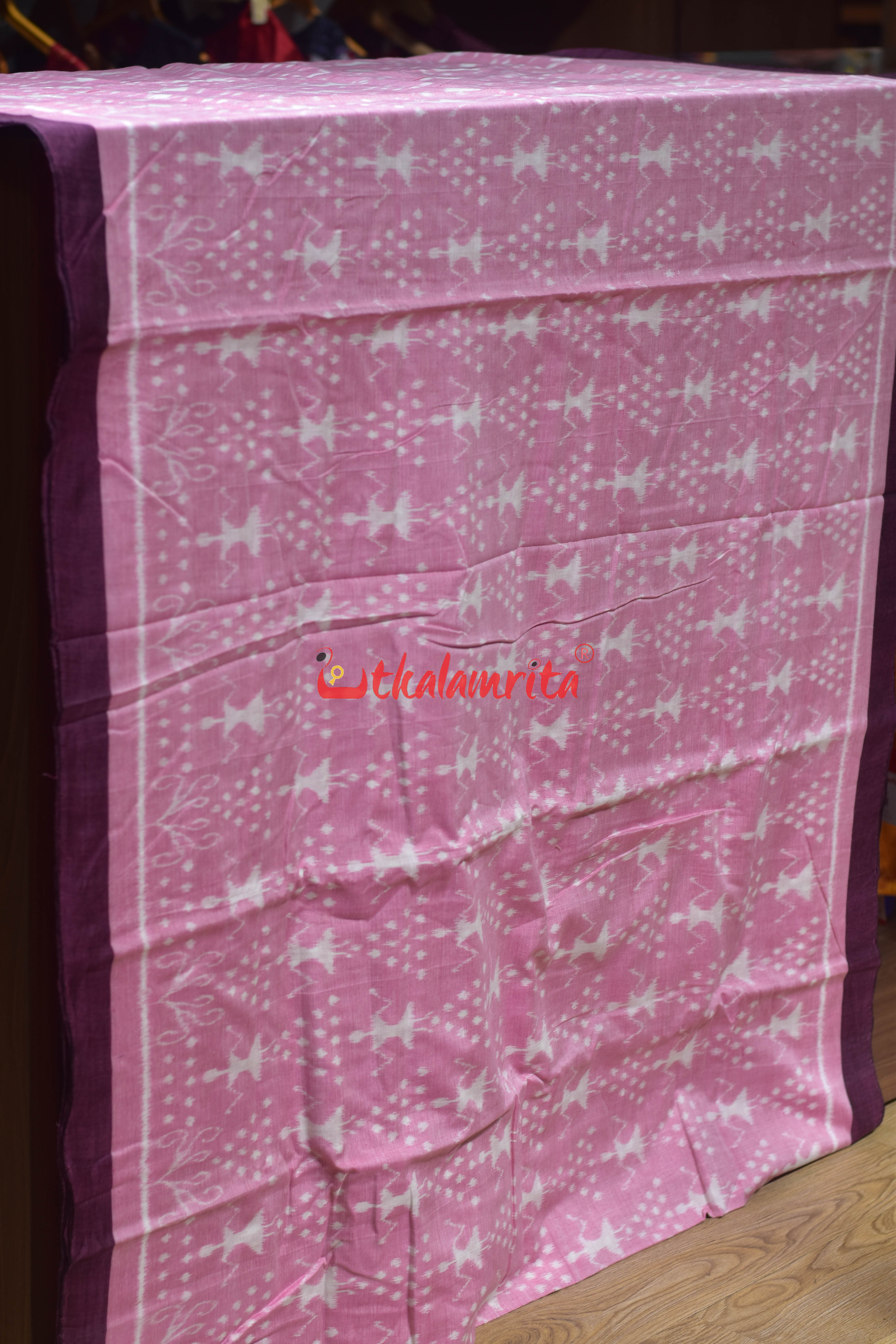 Pink Thikiri Tribals Ikat Cotton (Fabric)