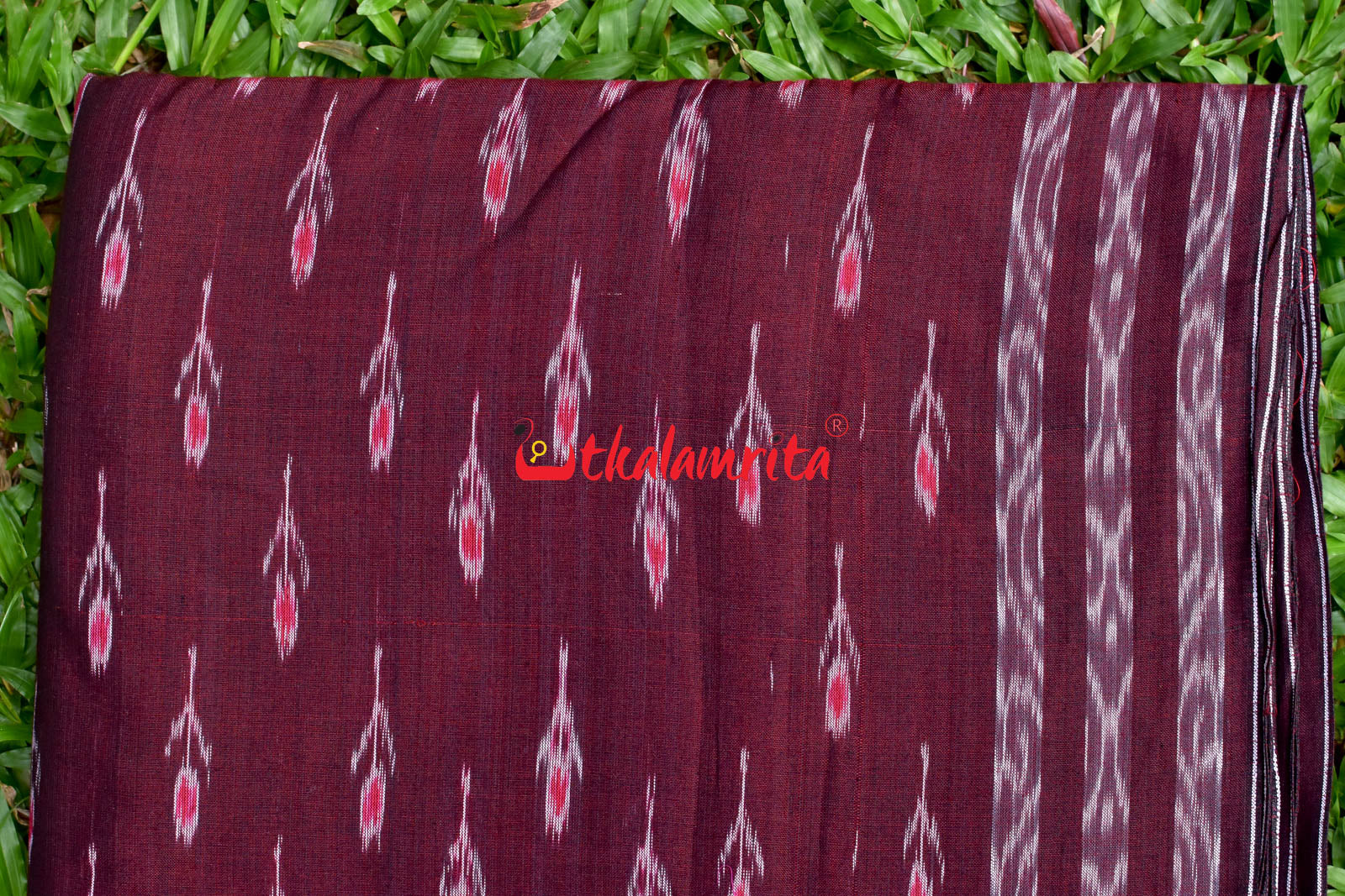 Maroon Labanga Bandha with Border (Fabric)