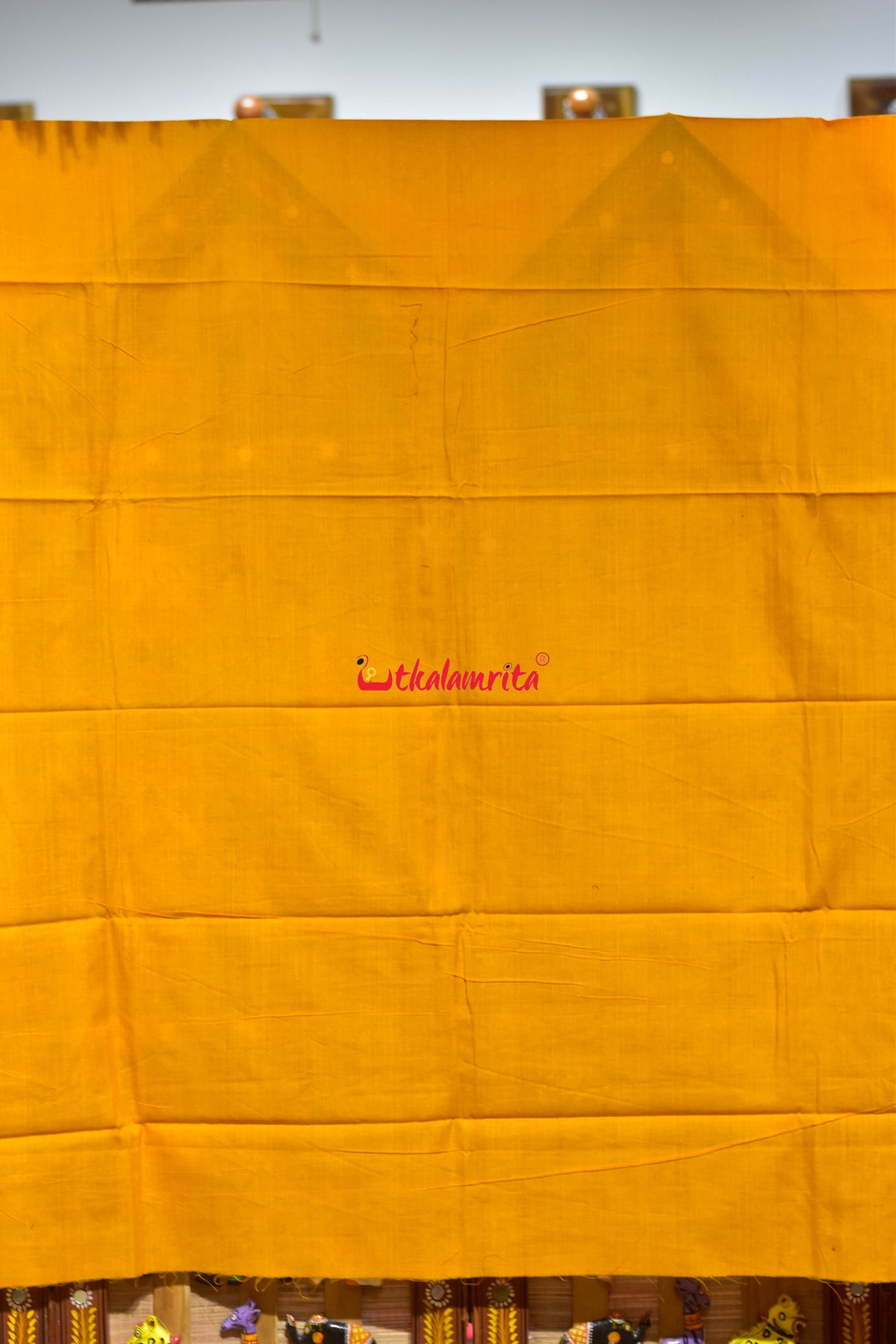 Magenta Yellow Middle Sankha Chakra Design Dress Set