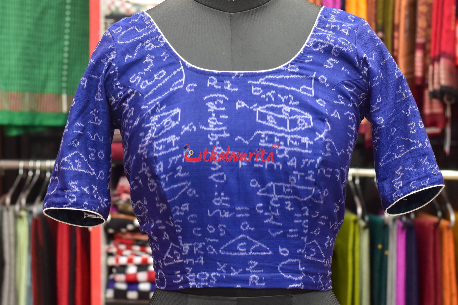 Blue Shri Ganeet Mathematic Cotton (Blouse)