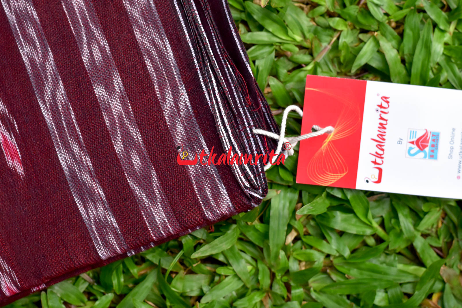 Maroon Labanga Bandha with Border (Fabric)