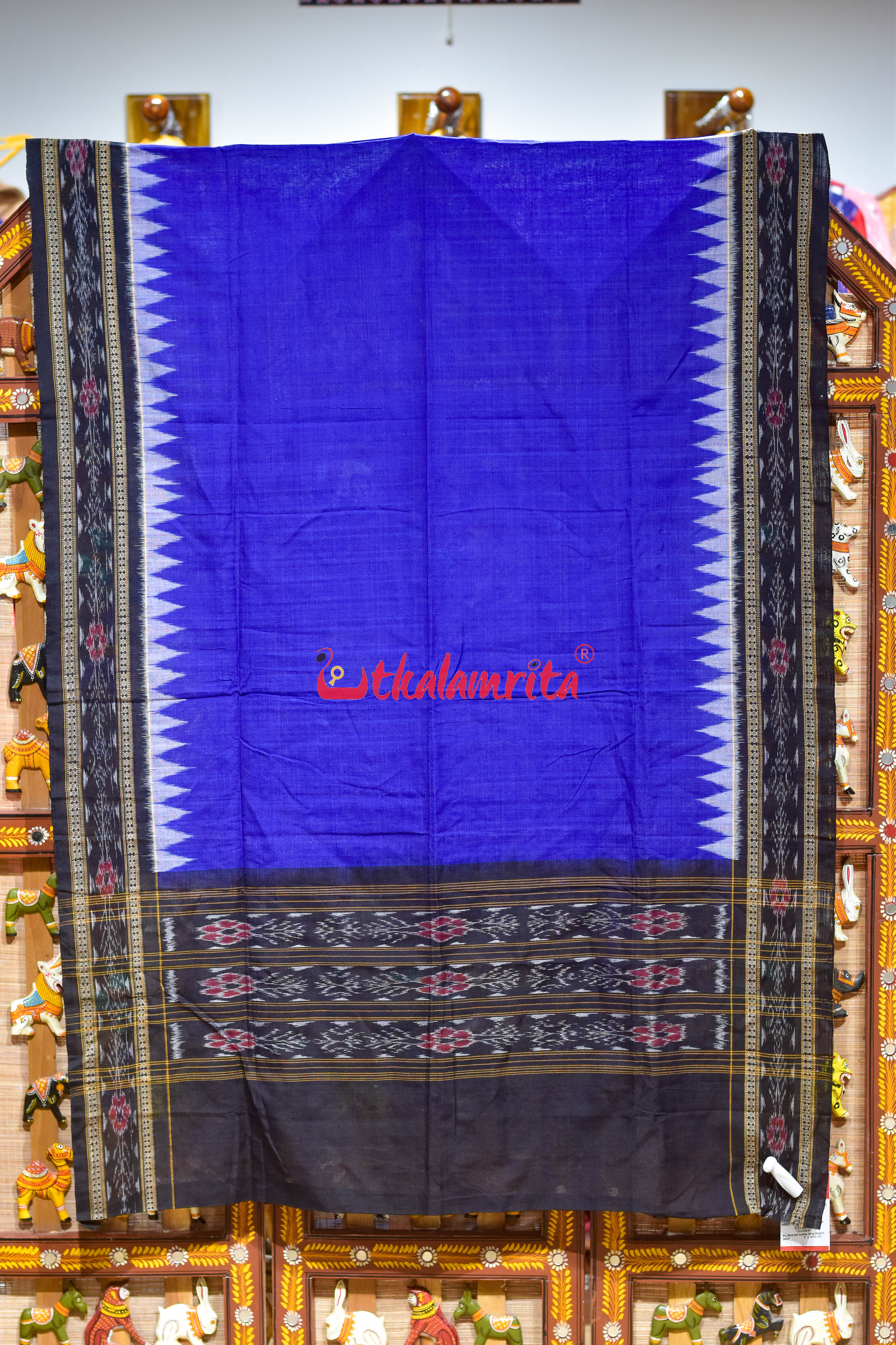 Blue Black with Kumbha Cotton (Dupatta)
