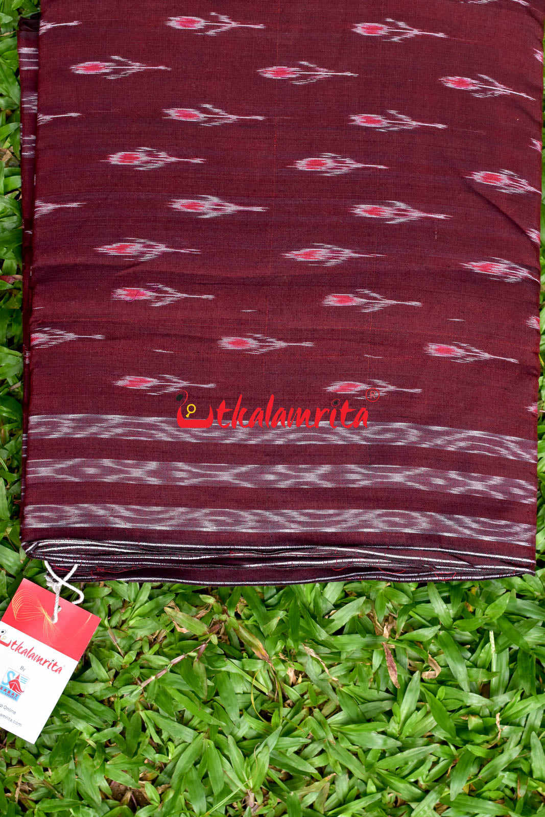 Maroon Labanga Bandha with Border (Fabric)