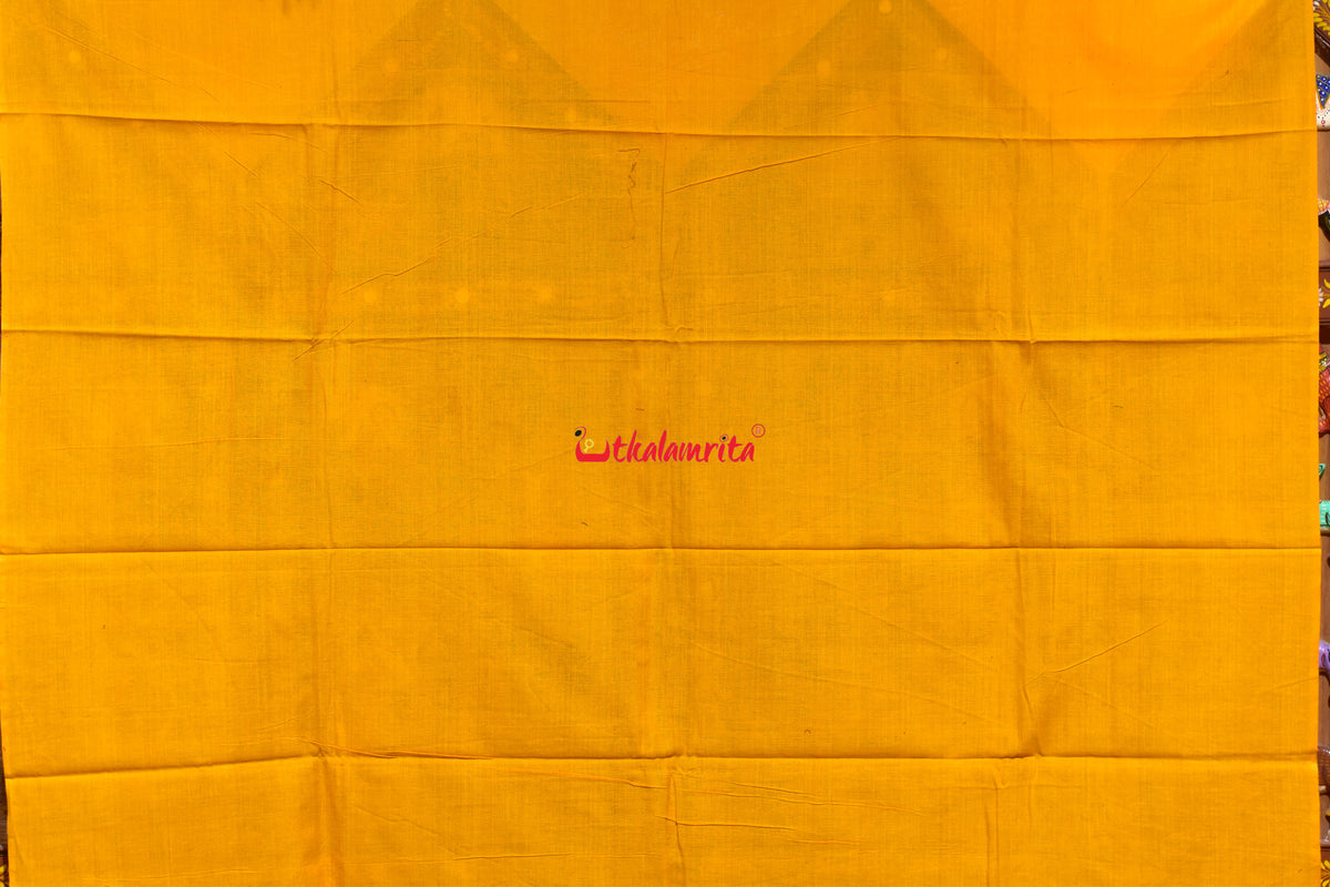 Magenta Yellow Middle Sankha Chakra Design Dress Set