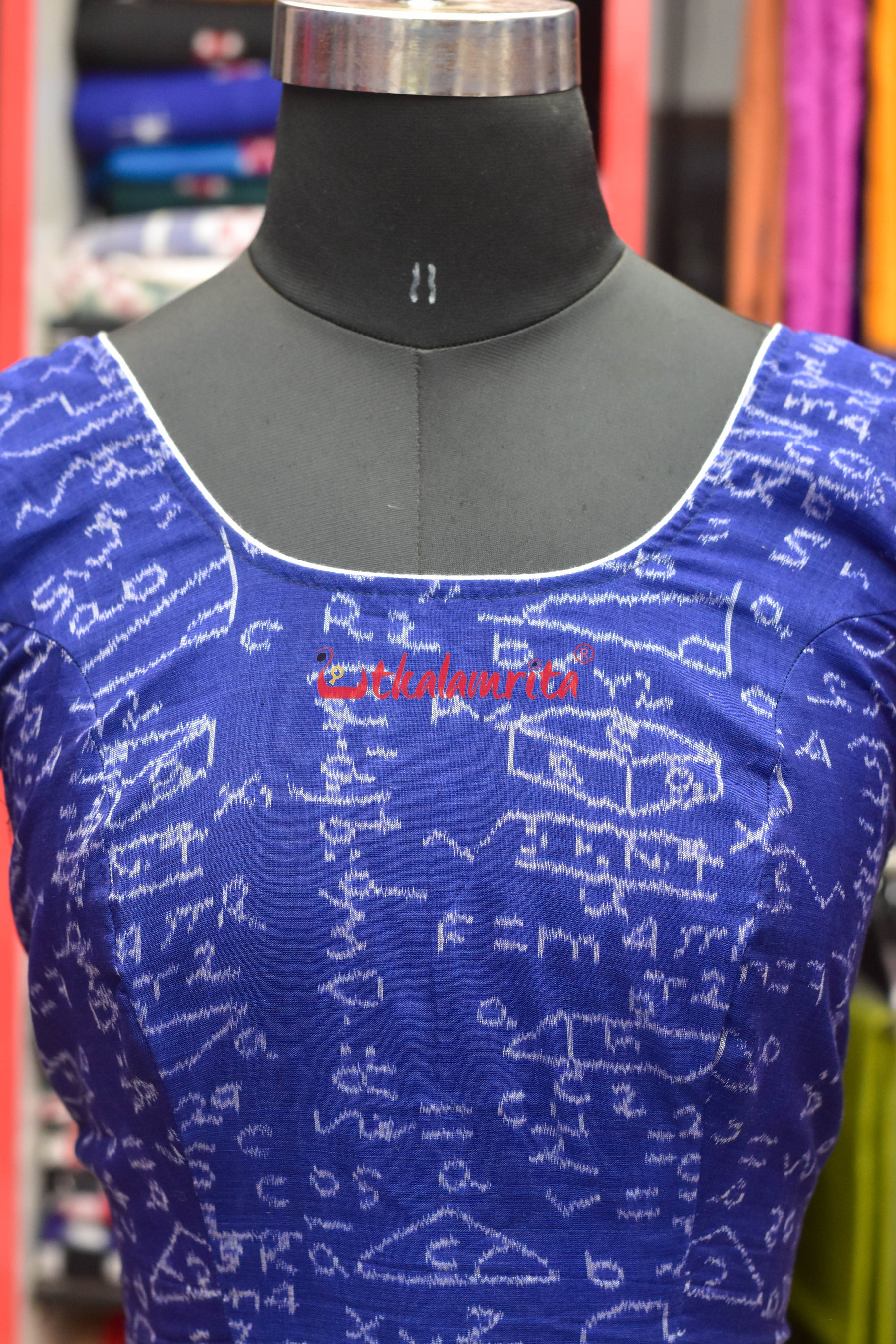 Blue Shri Ganeet Mathematic Cotton (Blouse)