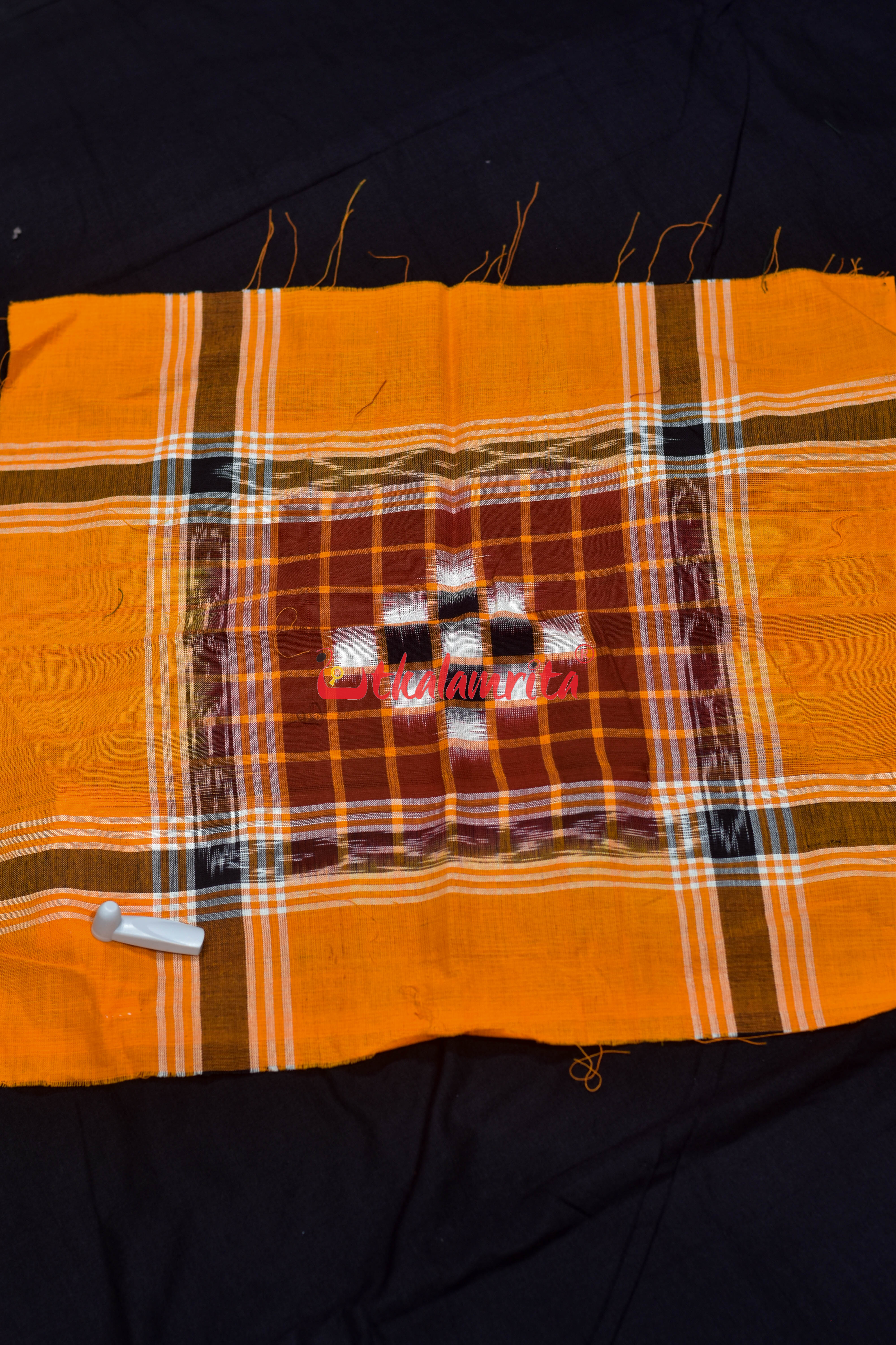 Orange Red Check Pasapali (Rumal)