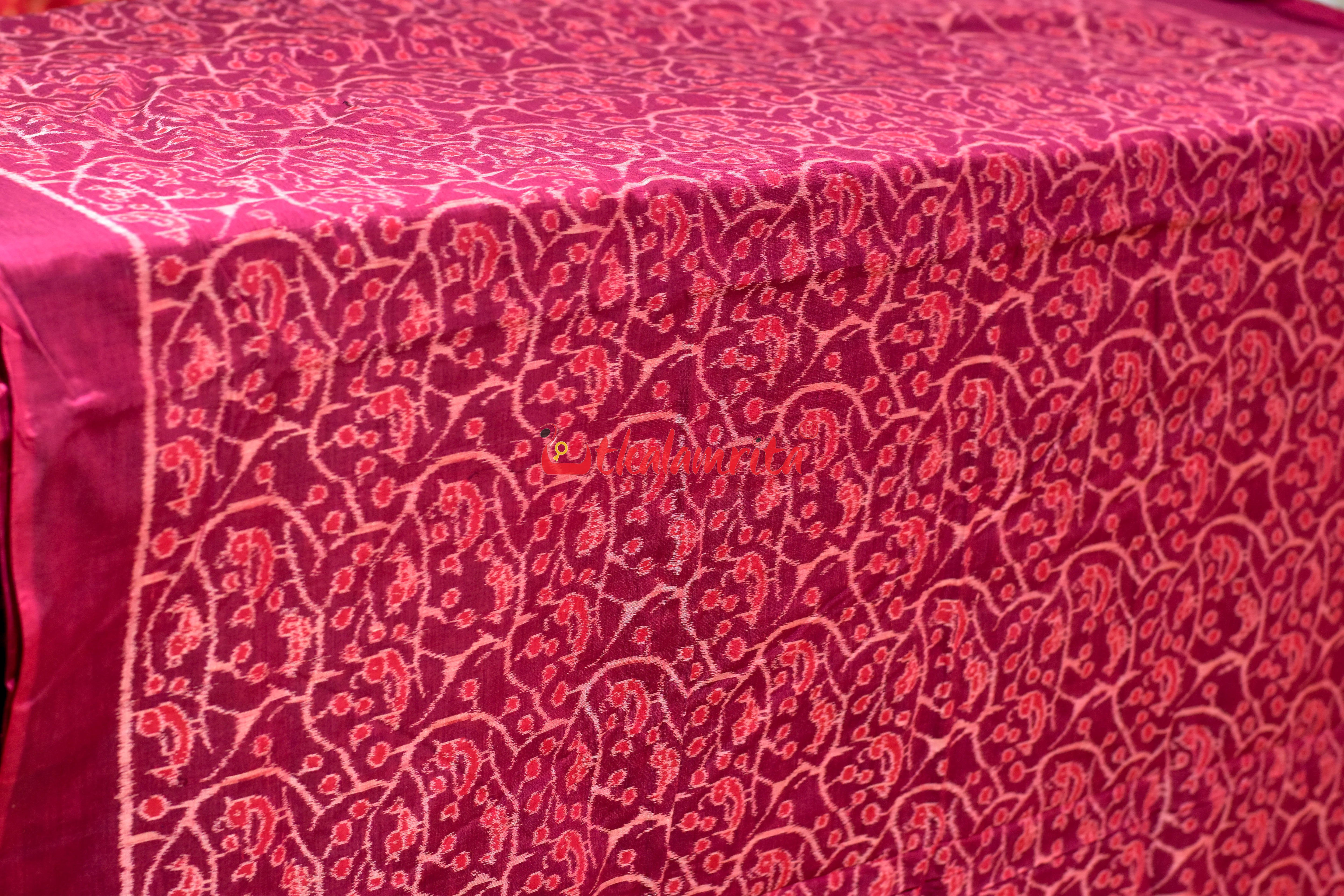 Red Chadhei Sambalpuri Cotton (Fabric)