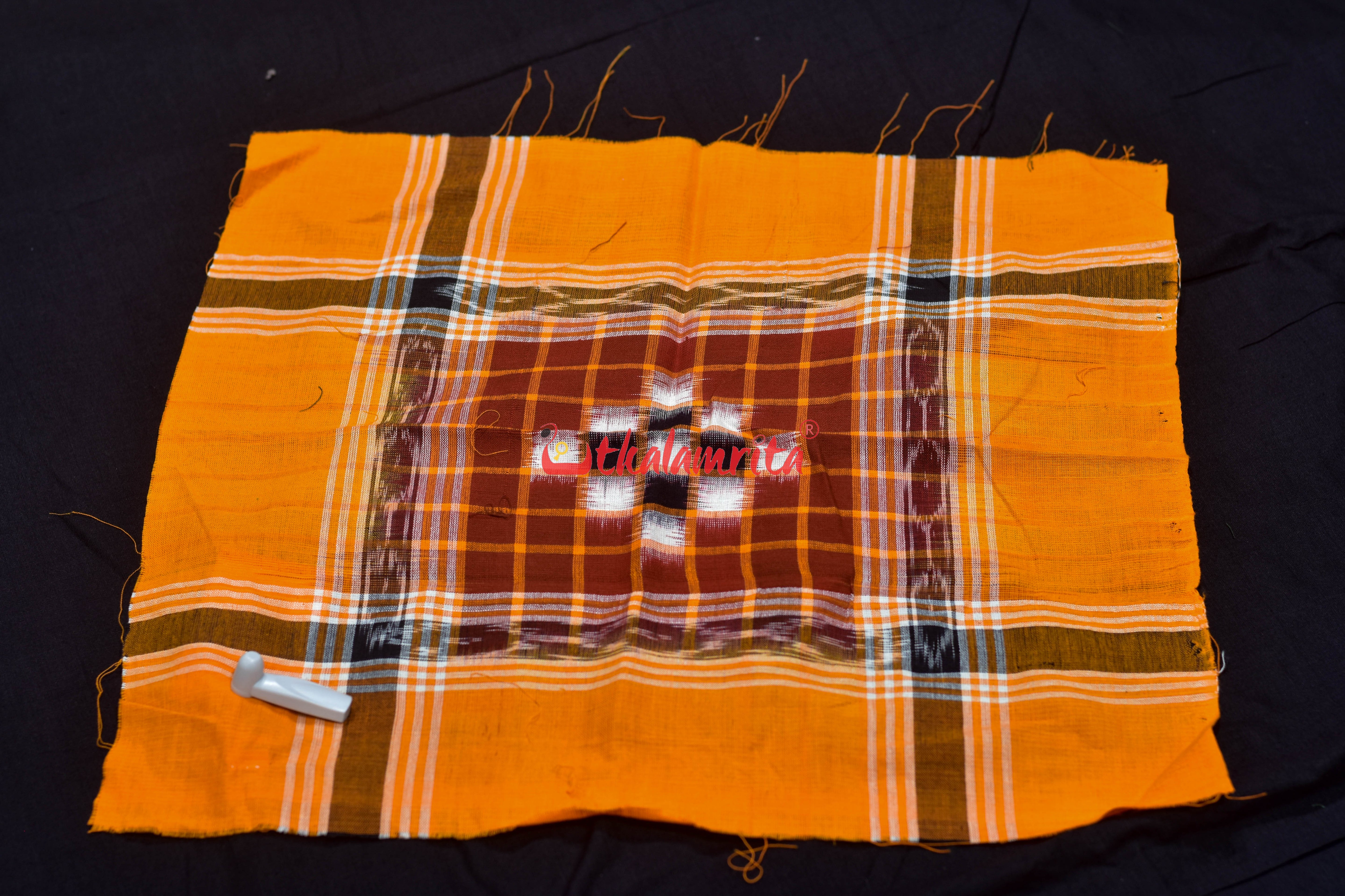 Orange Red Check Pasapali (Rumal)