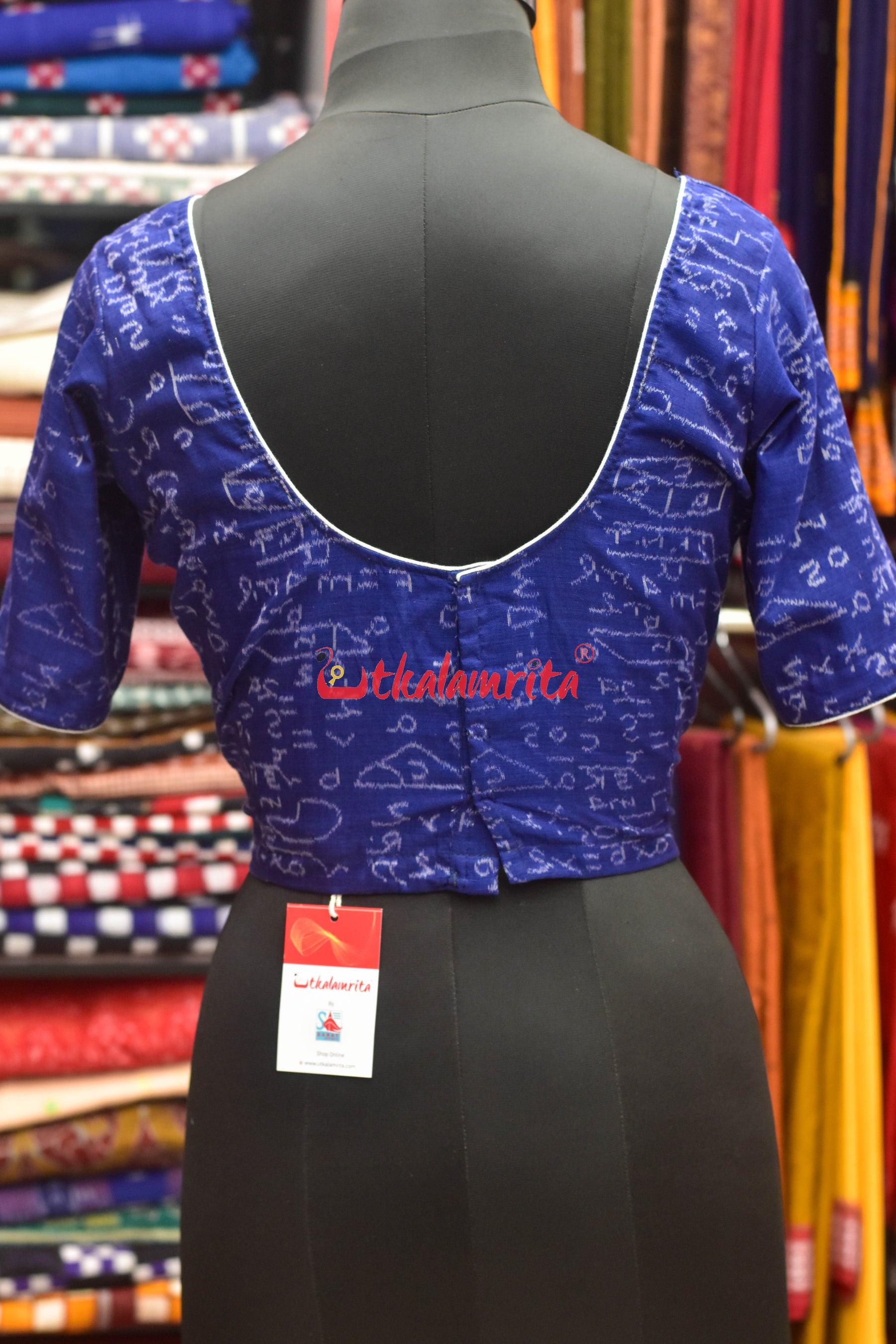 Blue Shri Ganeet Mathematic Cotton (Blouse)