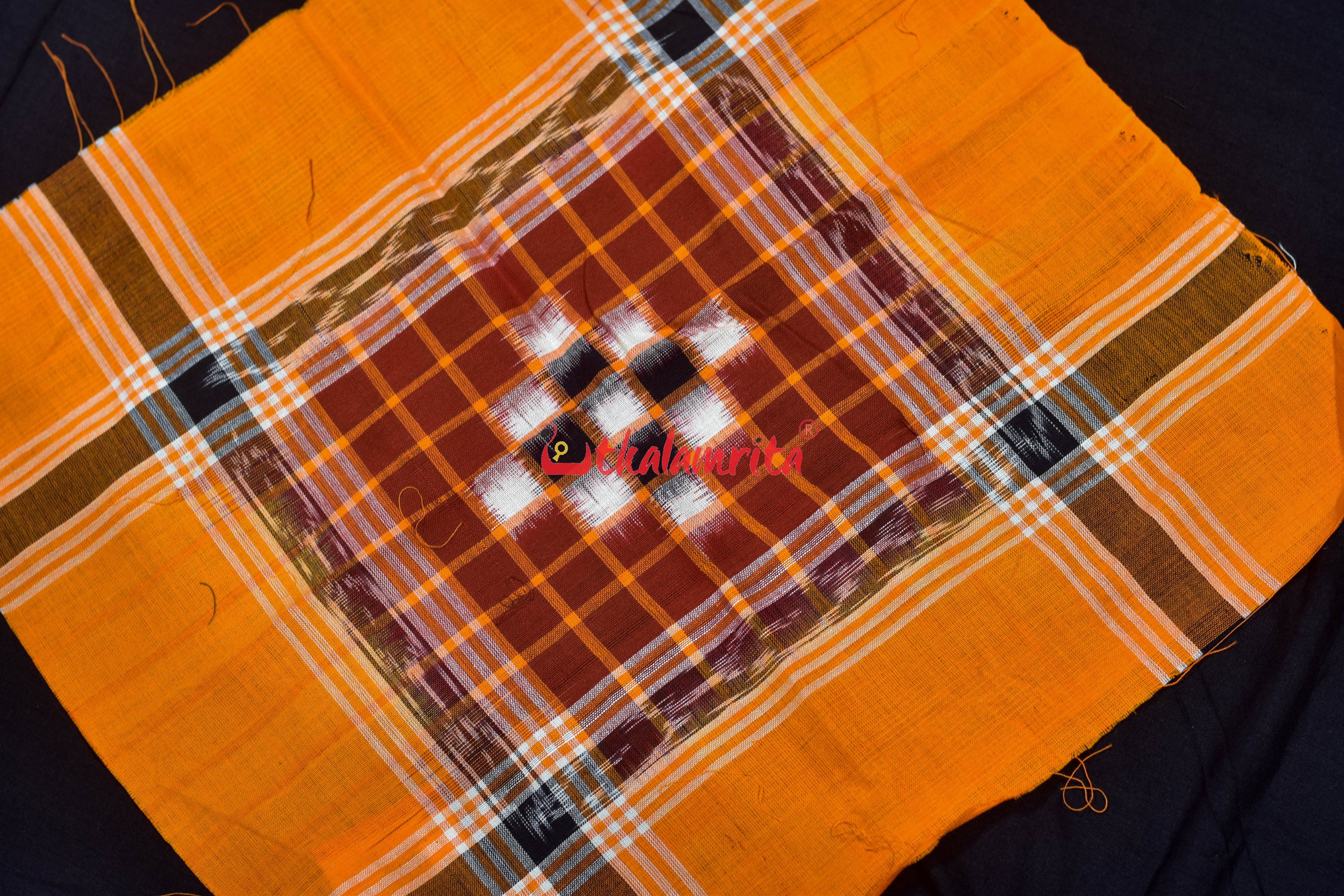 Orange Red Check Pasapali (Rumal)