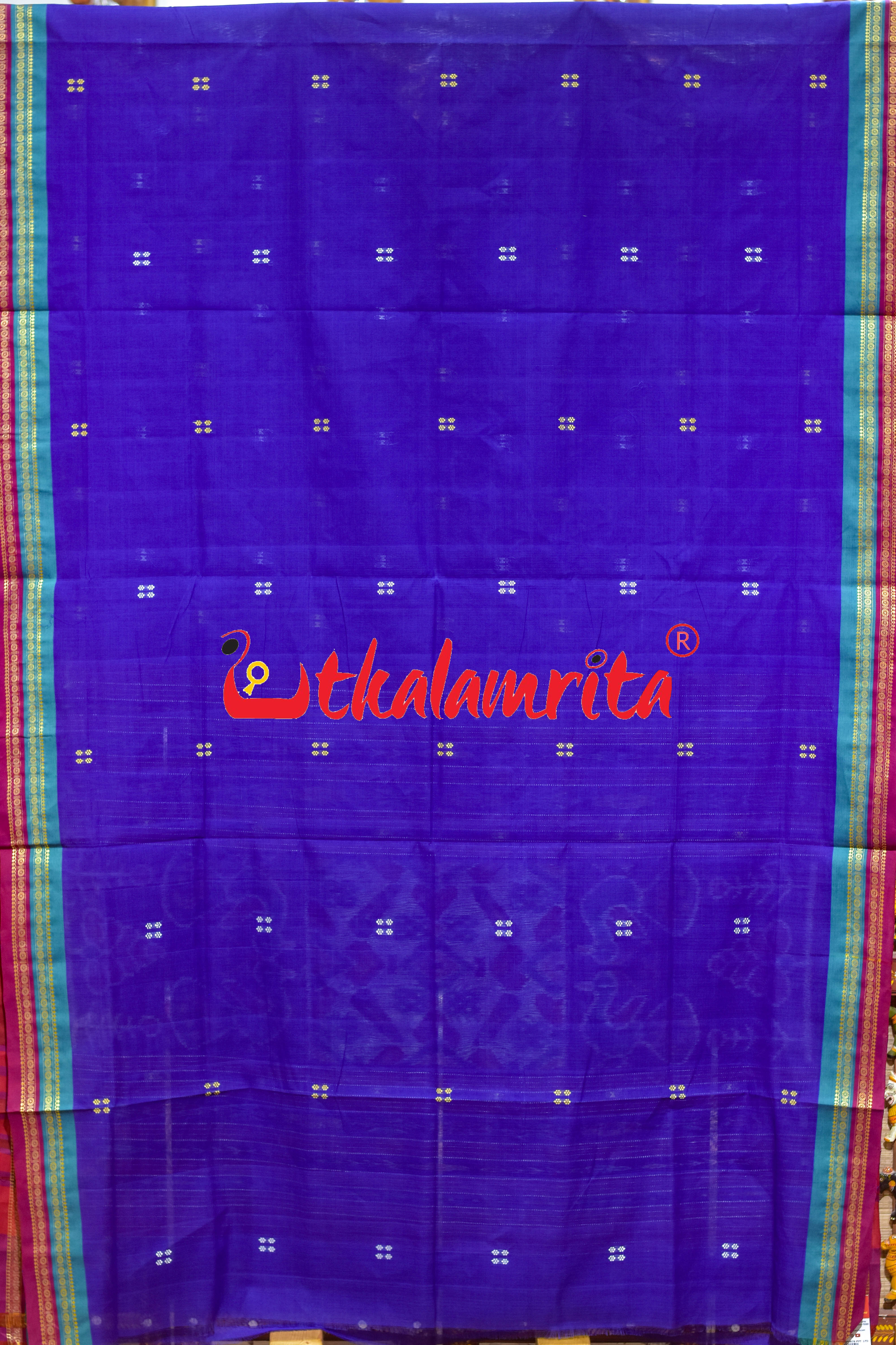 Purple Double Border Doby Pittala Single Cotton Saree