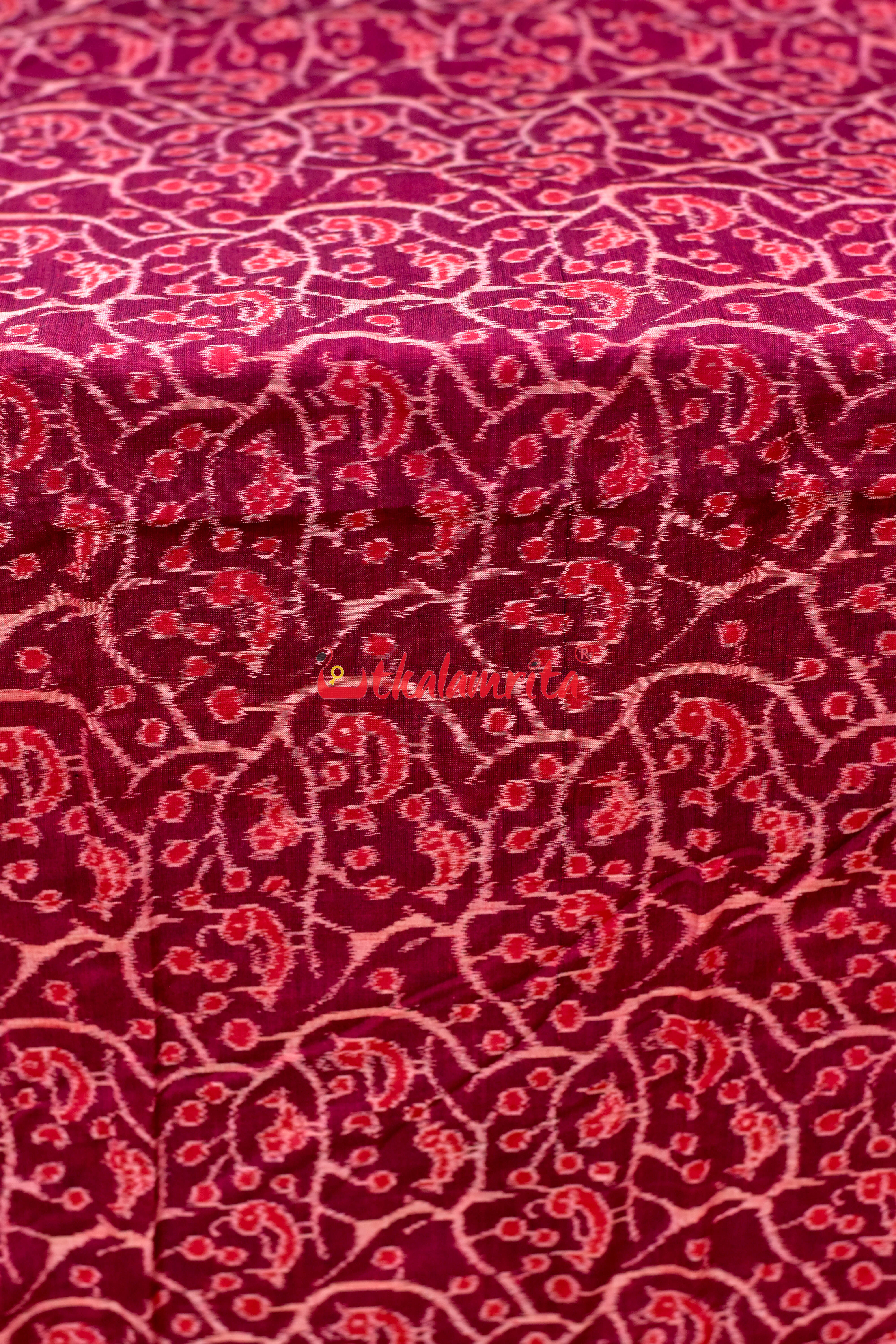 Red Chadhei Sambalpuri Cotton (Fabric)