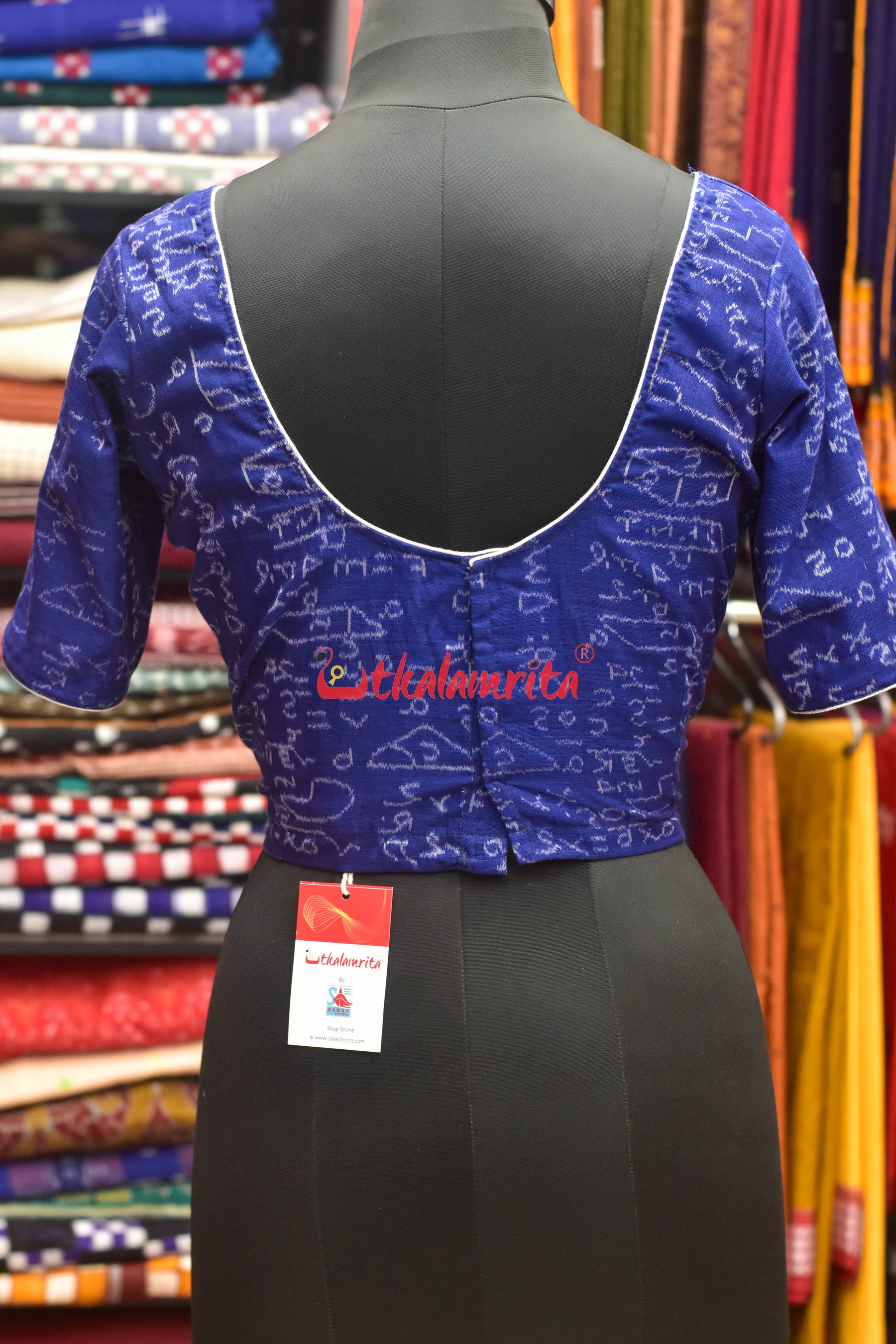 Blue Shri Ganeet Mathematic Cotton (Blouse)