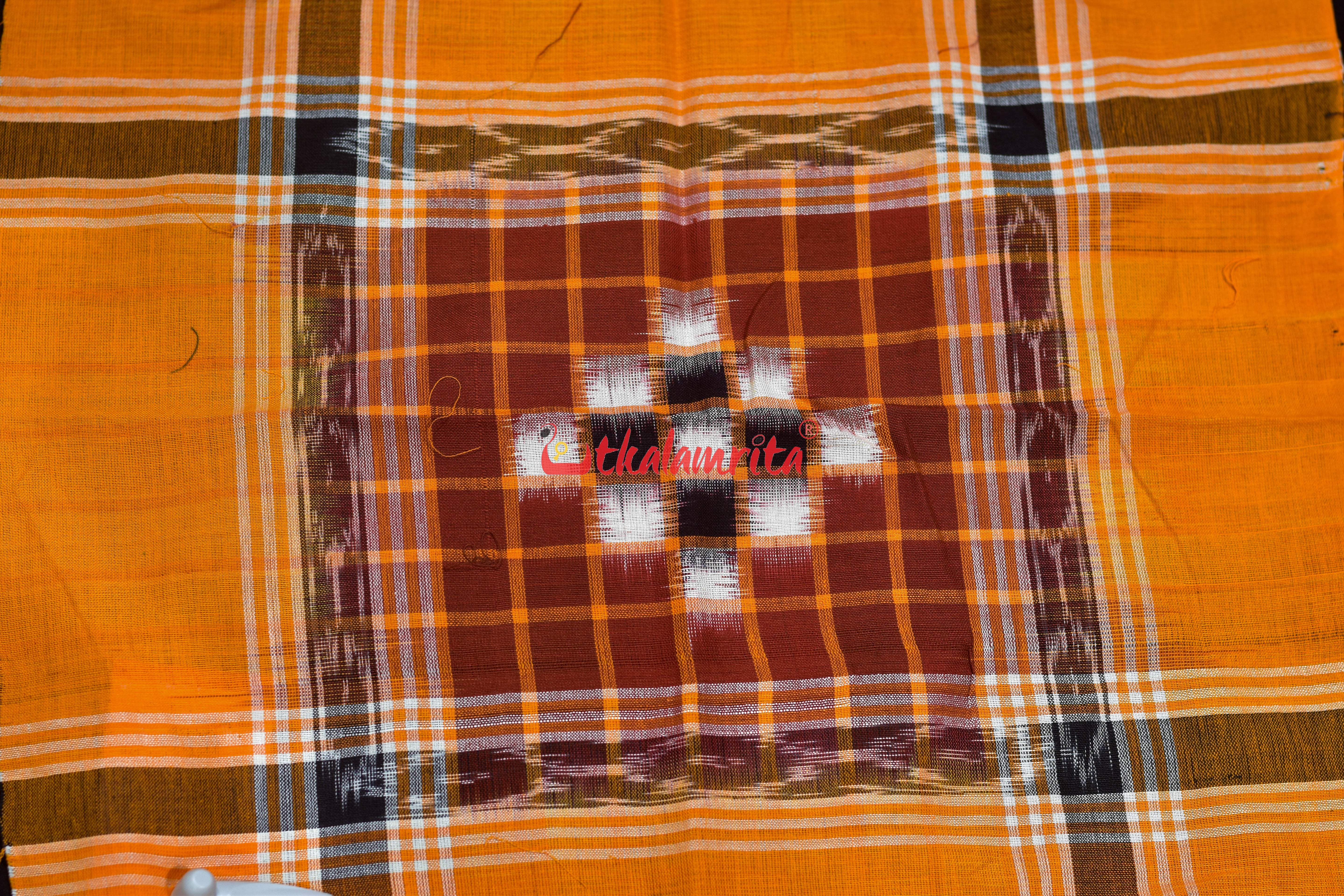 Orange Red Check Pasapali (Rumal)