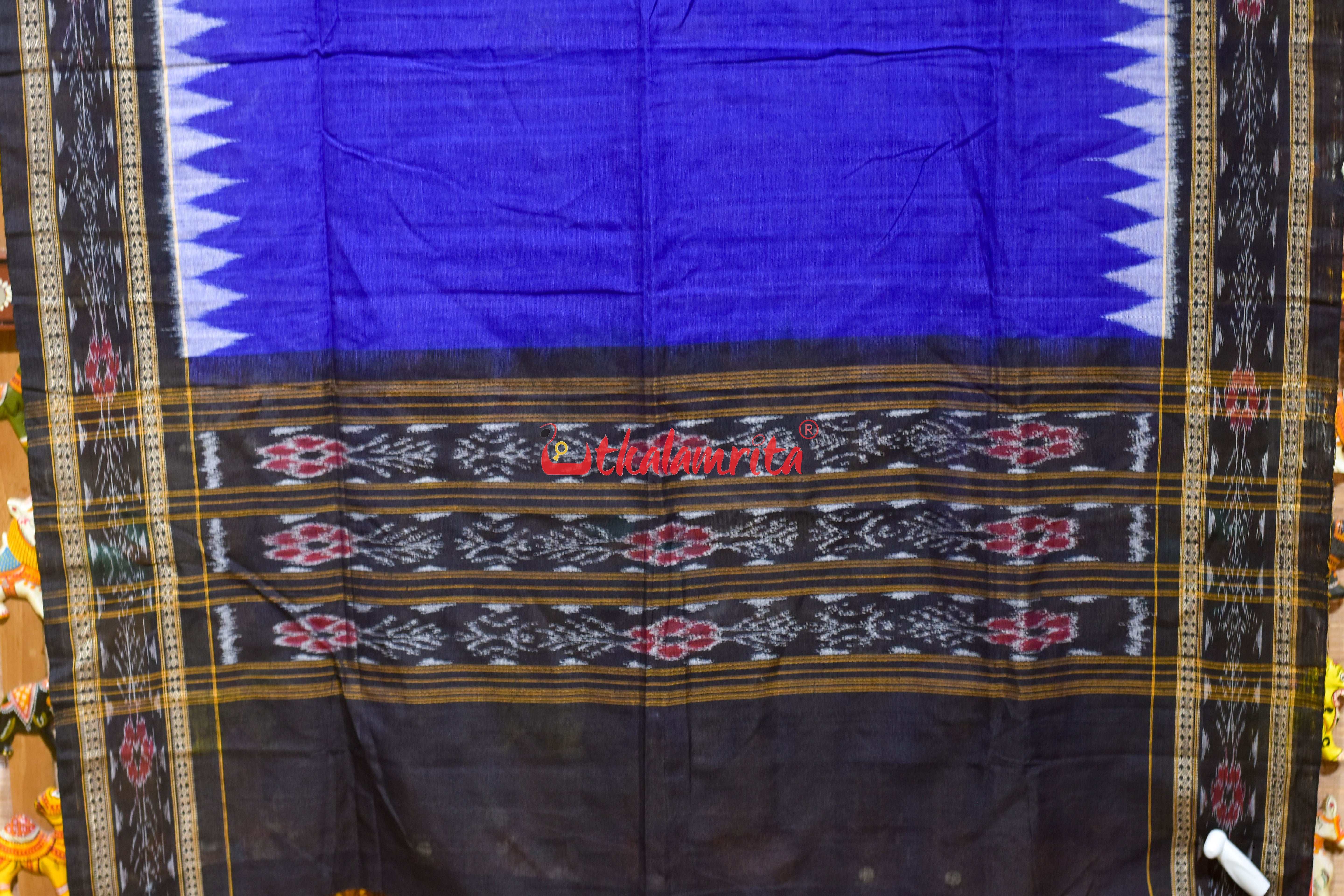 Blue Black with Kumbha Cotton (Dupatta)
