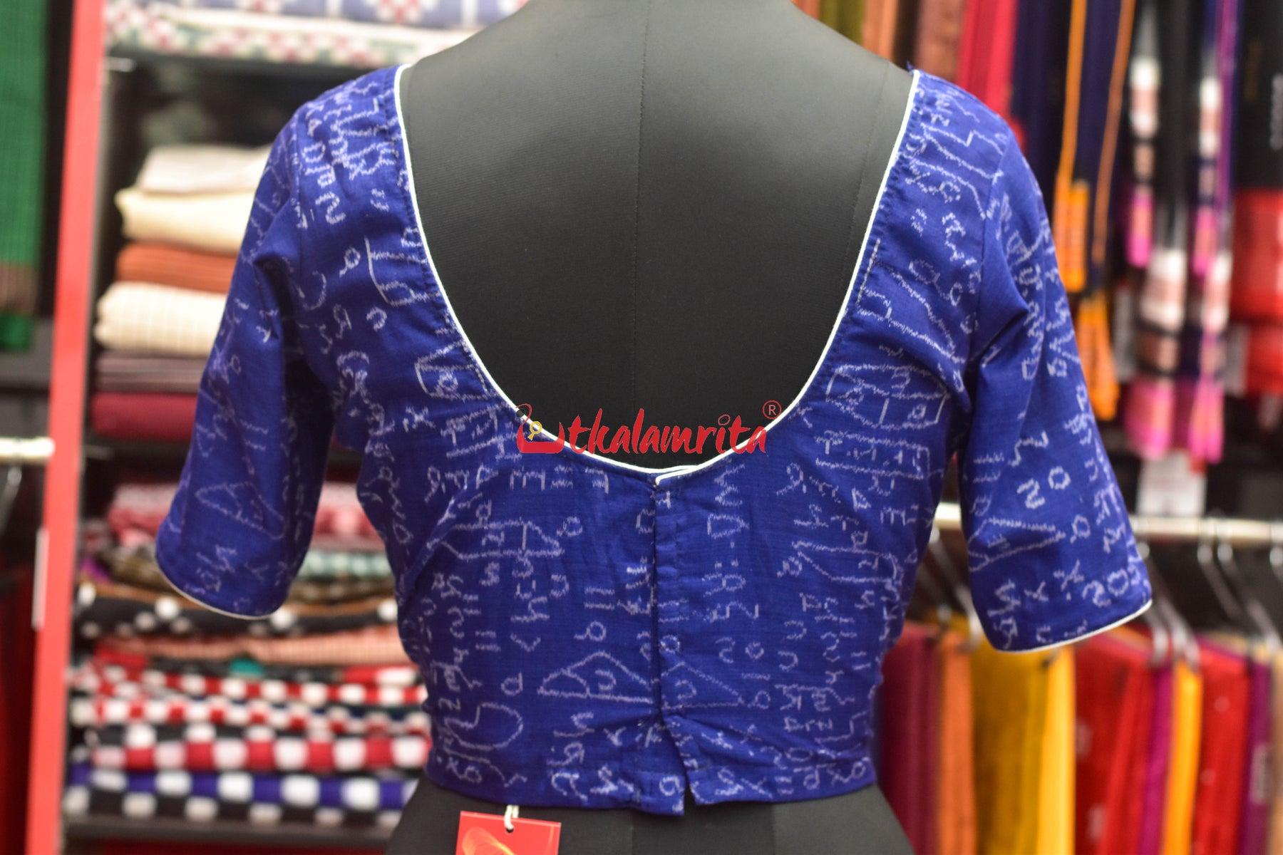 Blue Shri Ganeet Mathematic Cotton (Blouse)