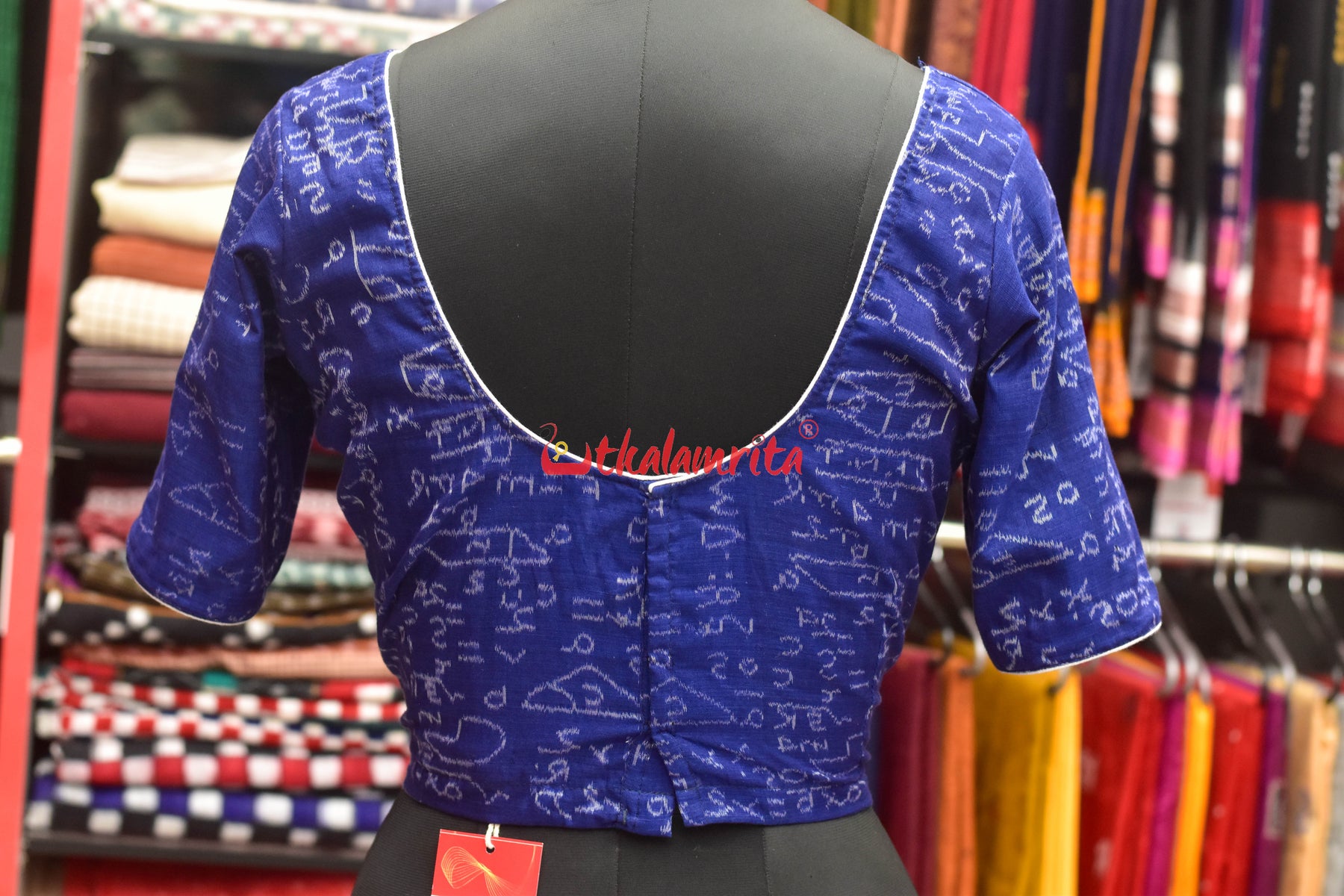 Blue Shri Ganeet Mathematic Cotton (Blouse)