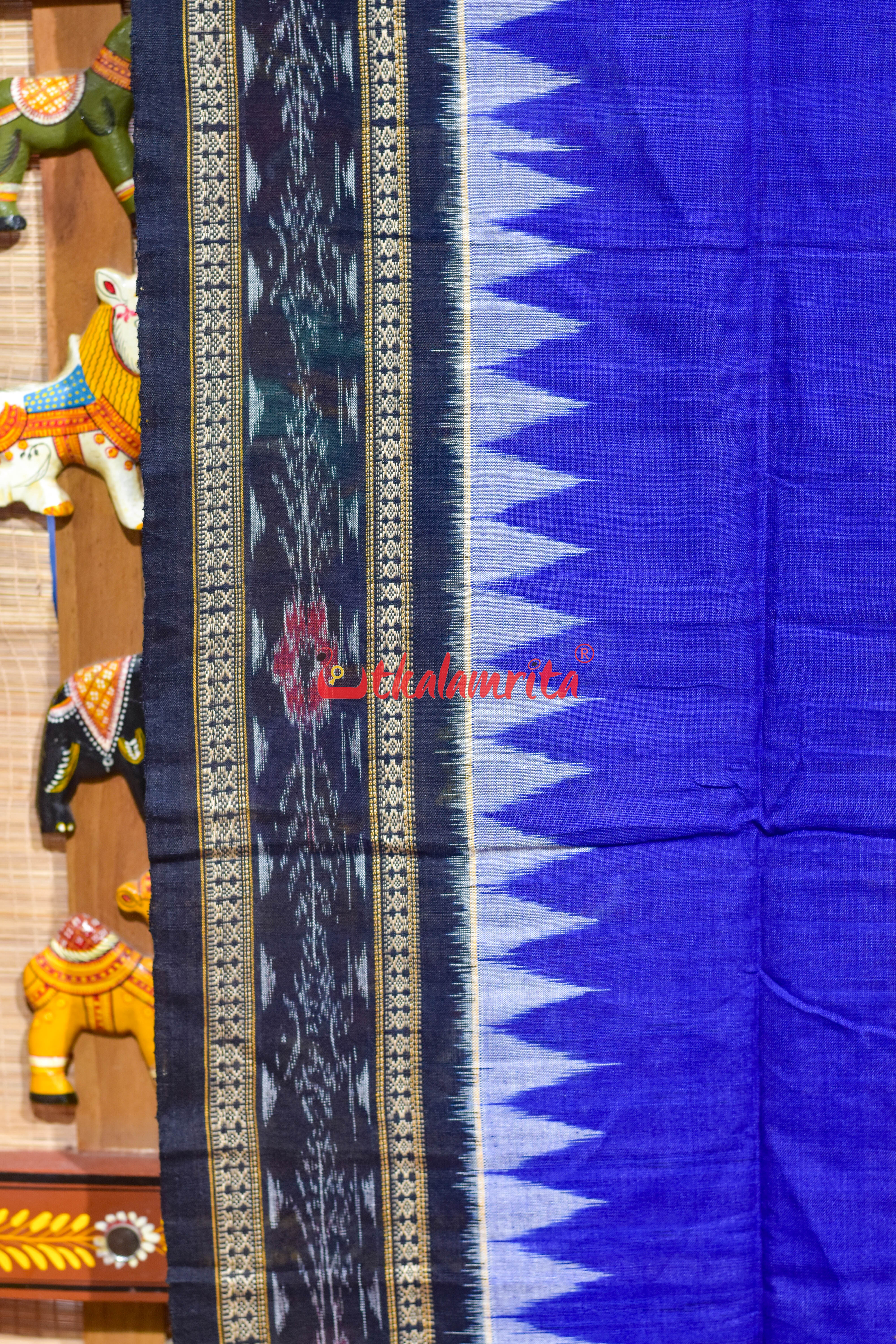 Blue Black with Kumbha Cotton (Dupatta)