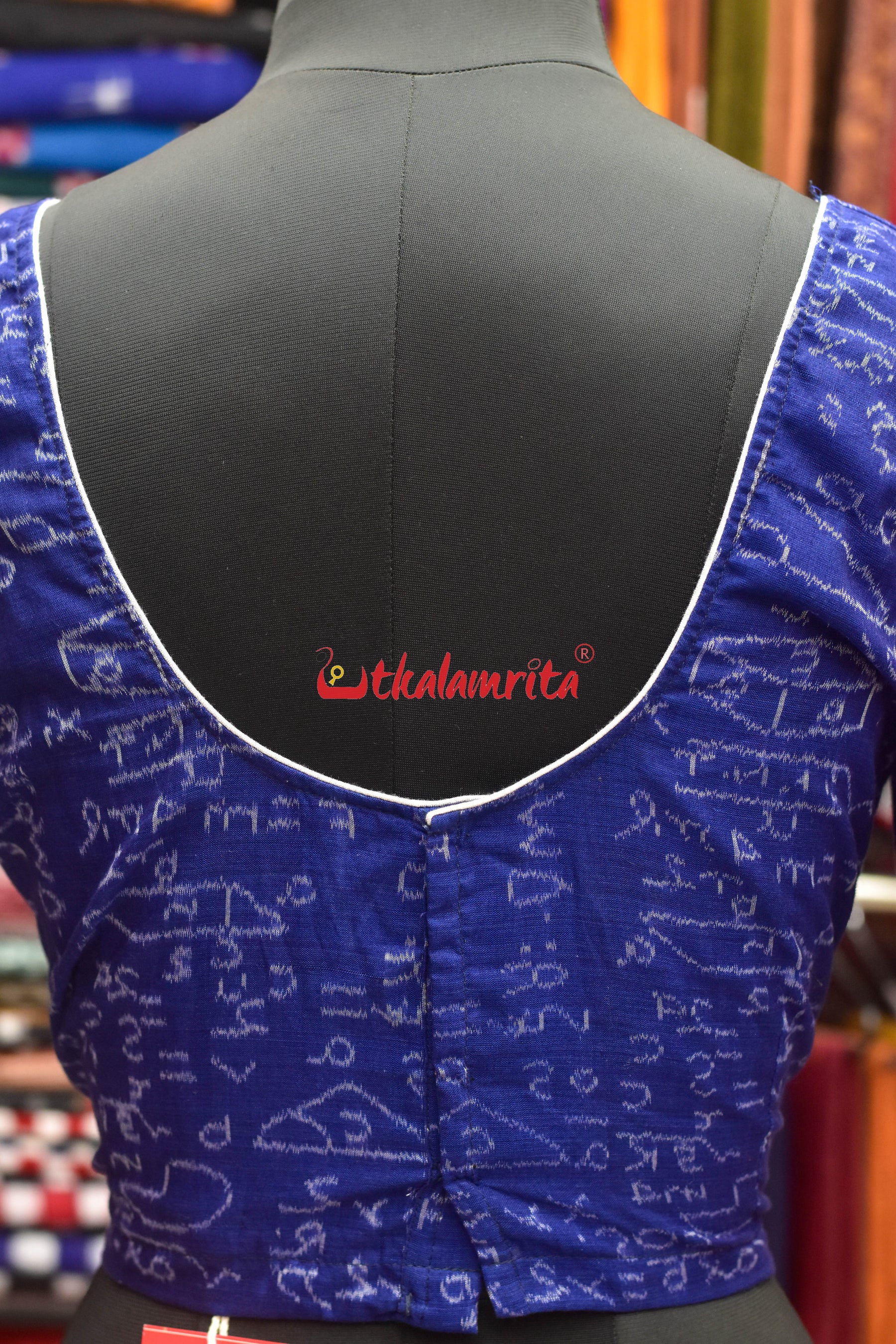Blue Shri Ganeet Mathematic Cotton (Blouse)