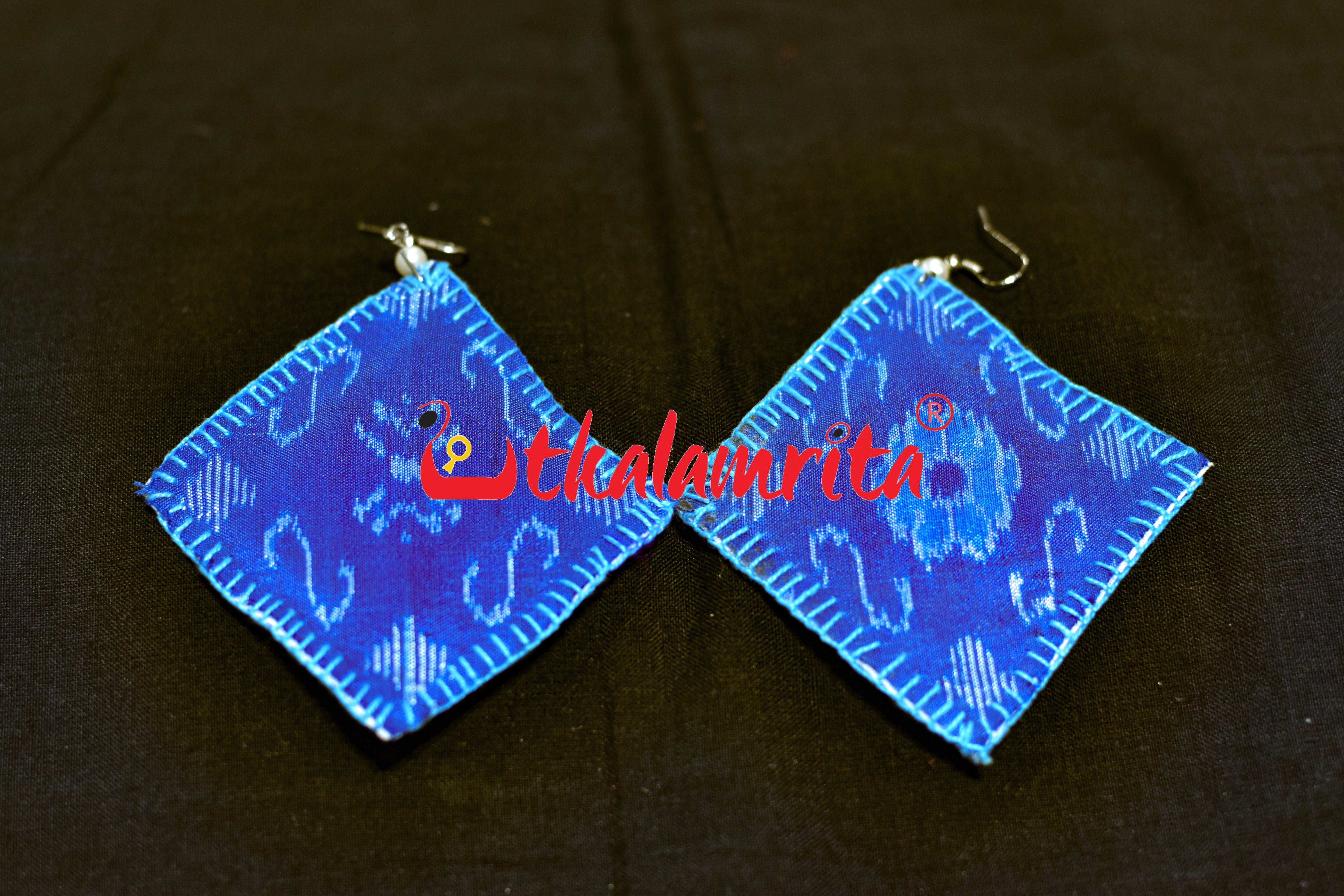 Blue Silk Thikiri Earrings