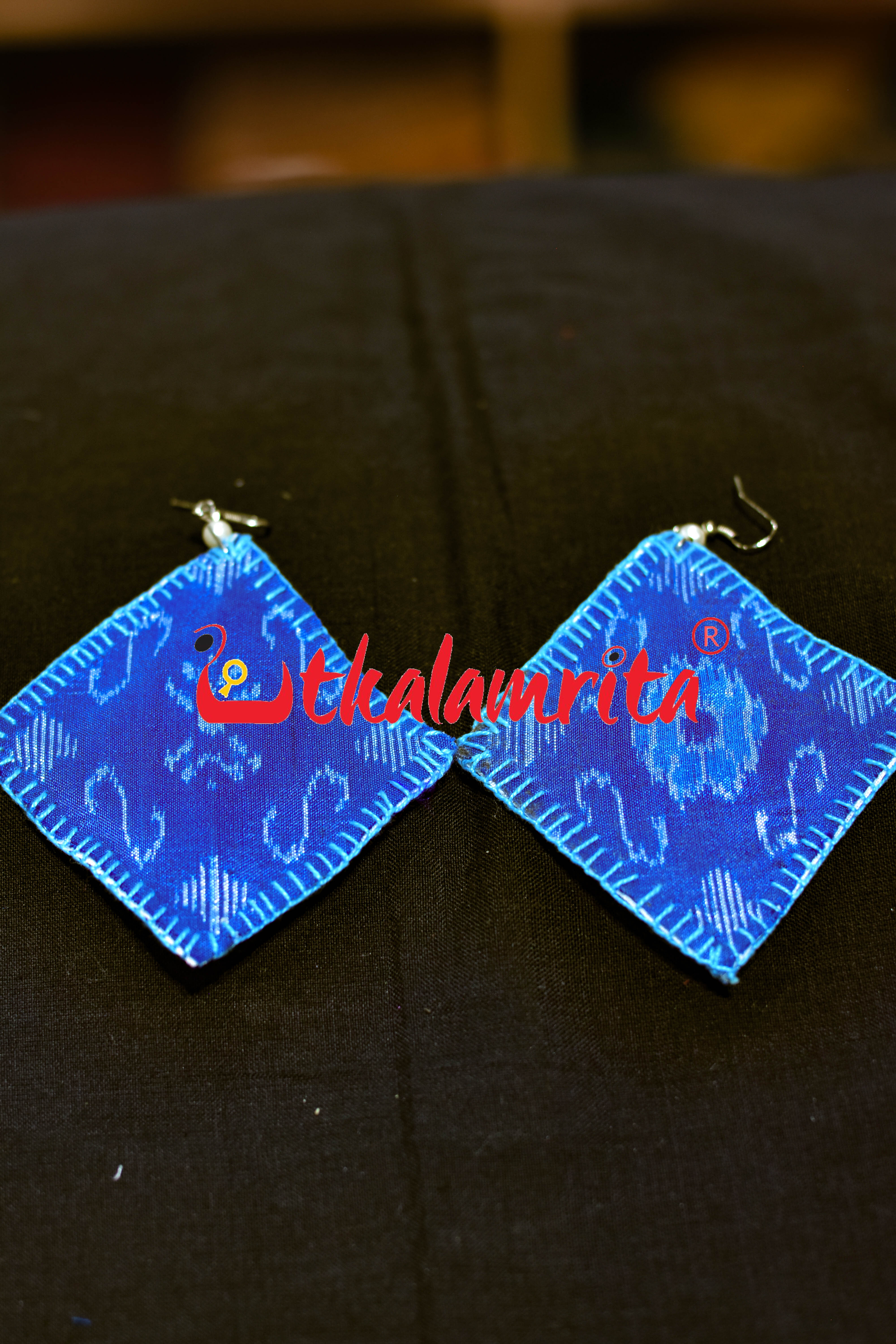 Blue Silk Thikiri Earrings