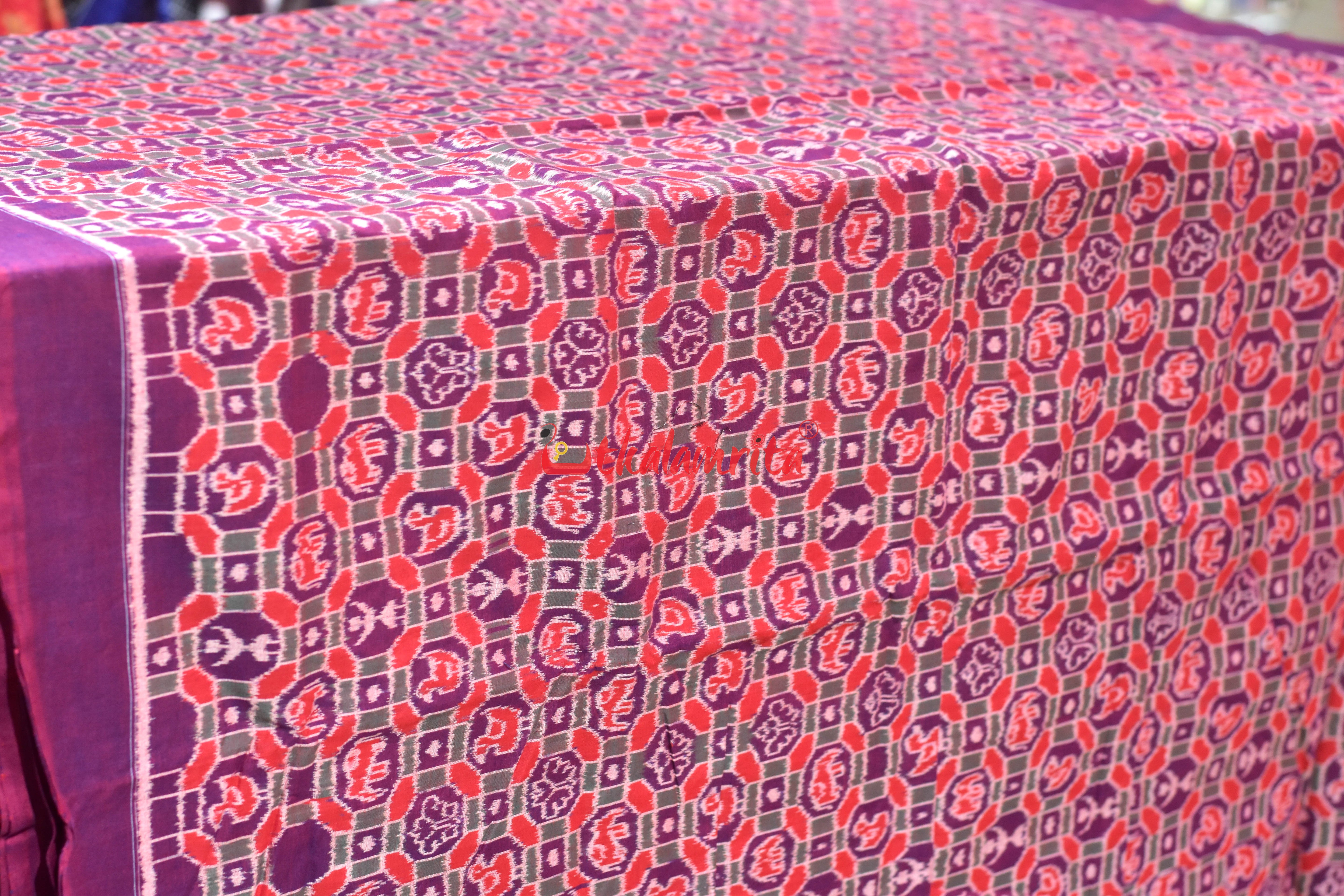 Multi Box Animals 3D Sambalpuri Cotton (Fabric)