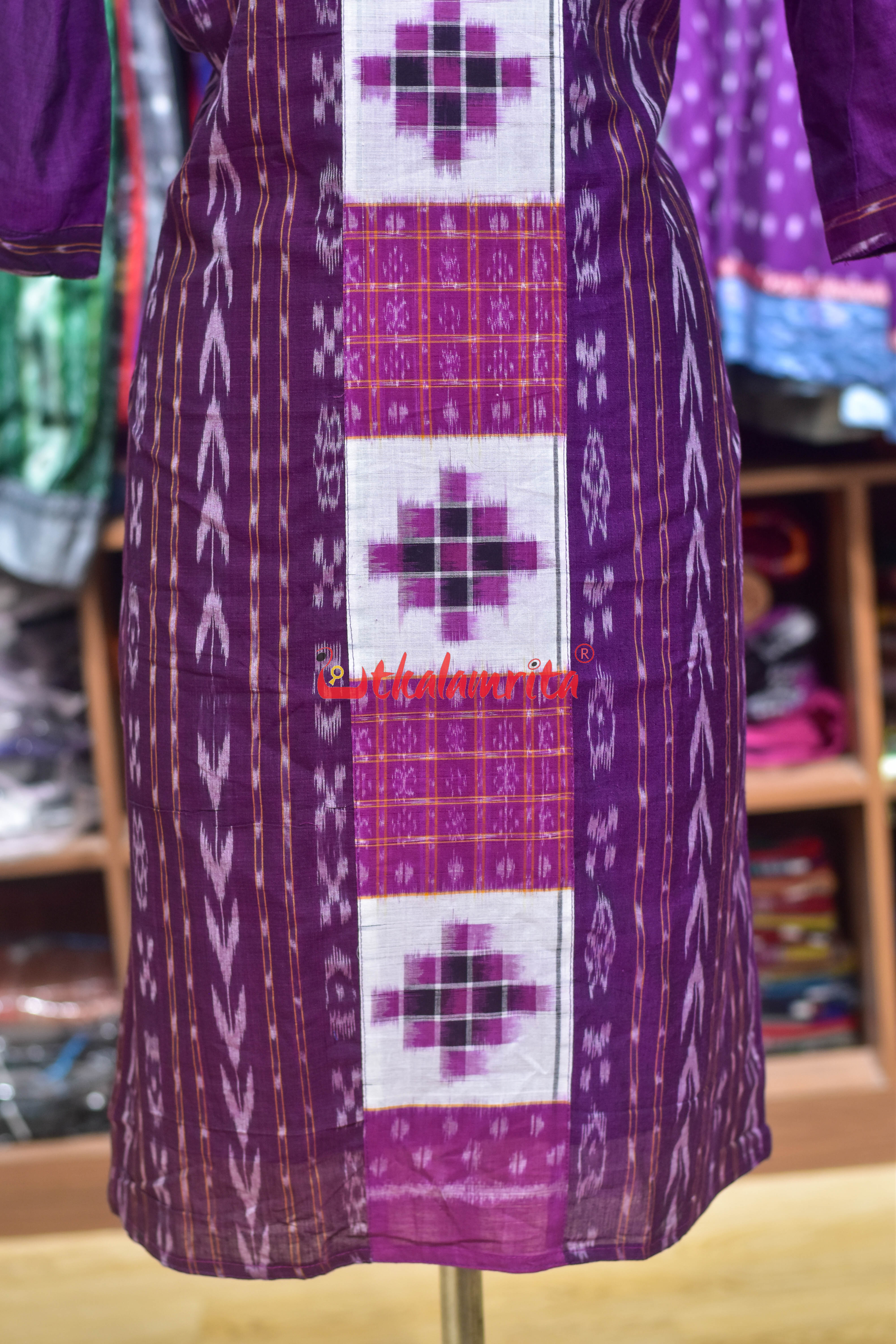 Purple Magenta Middle Pasapali (Ladies' Kurti)