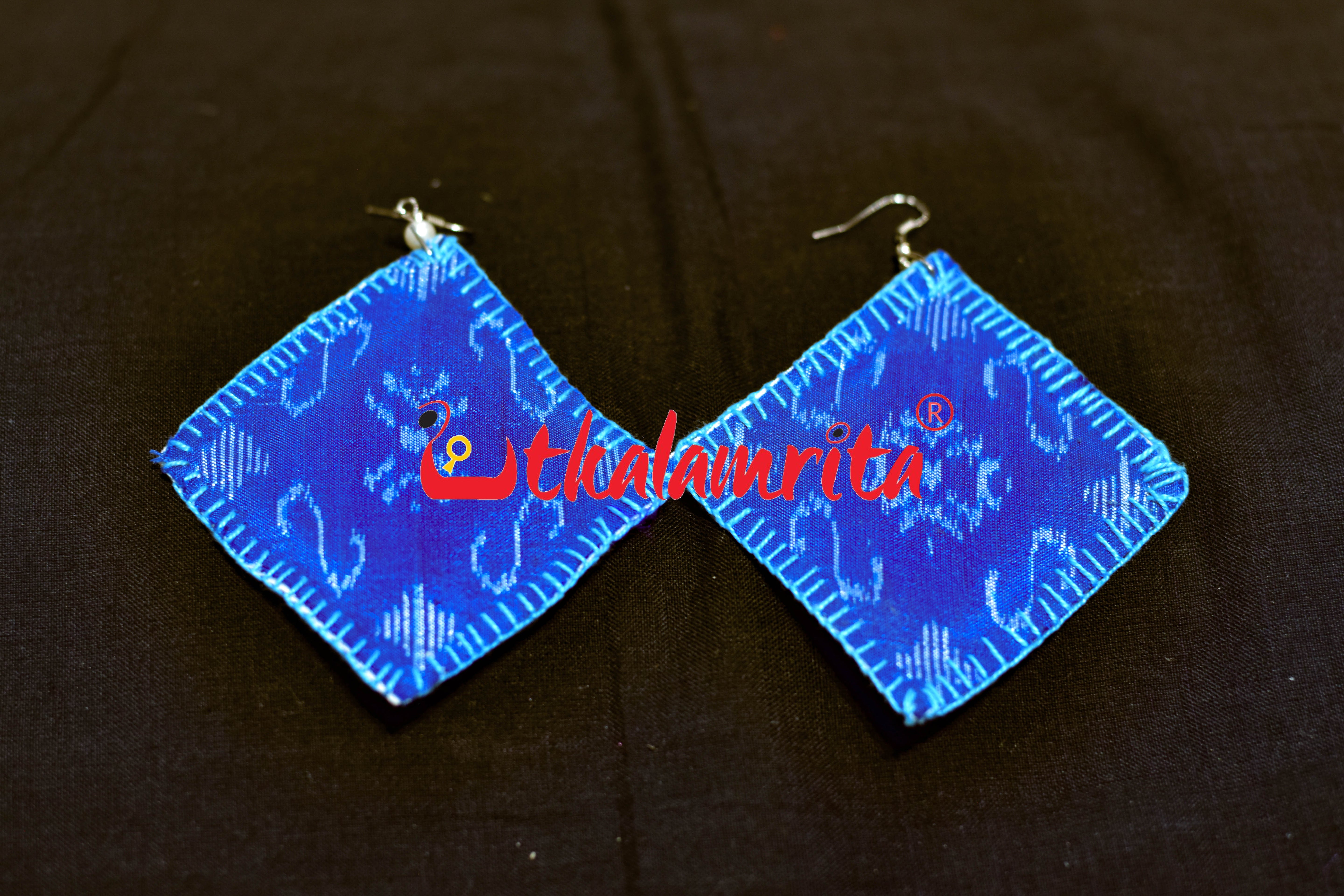 Blue Silk Thikiri Earrings