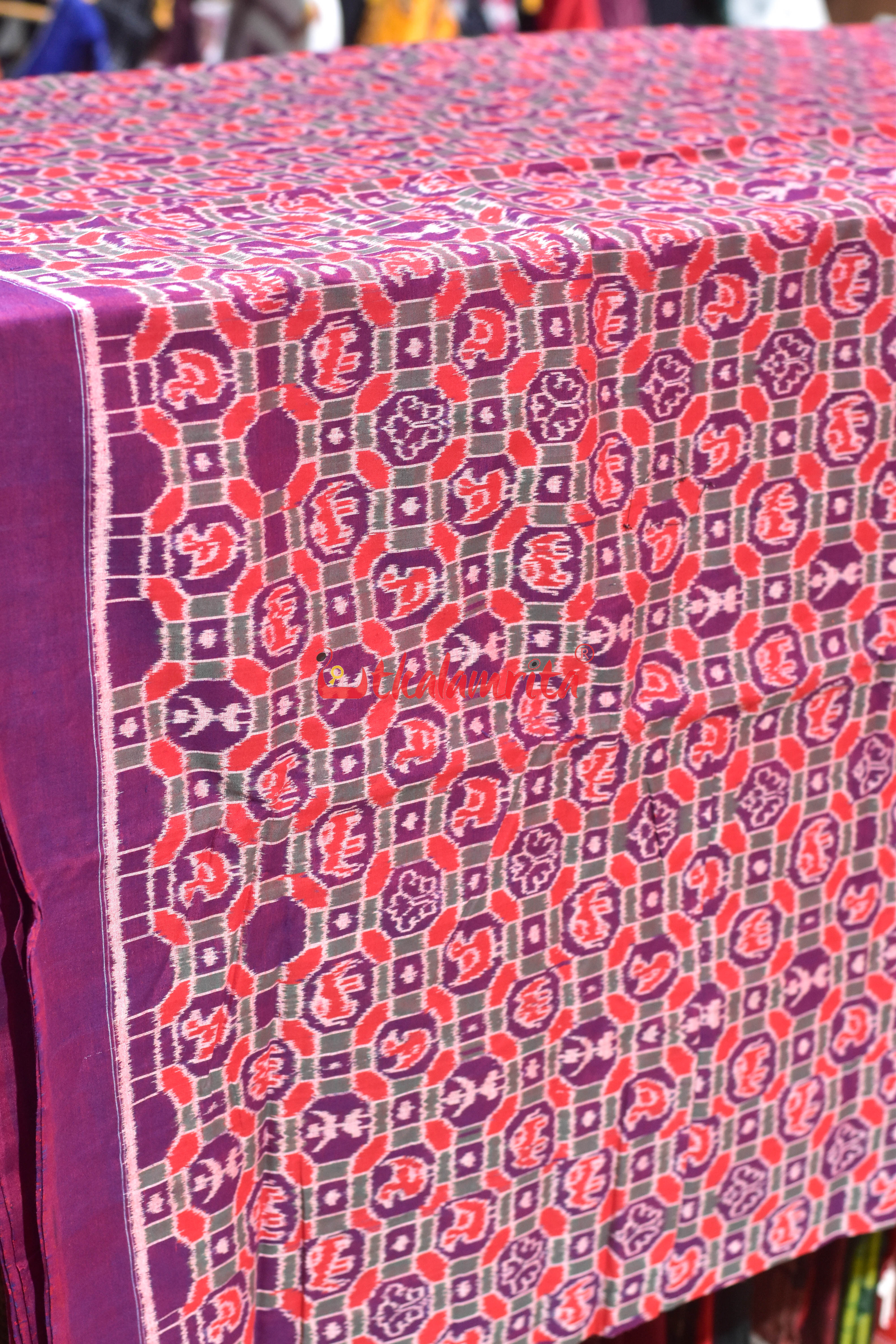 Multi Box Animals 3D Sambalpuri Cotton (Fabric)