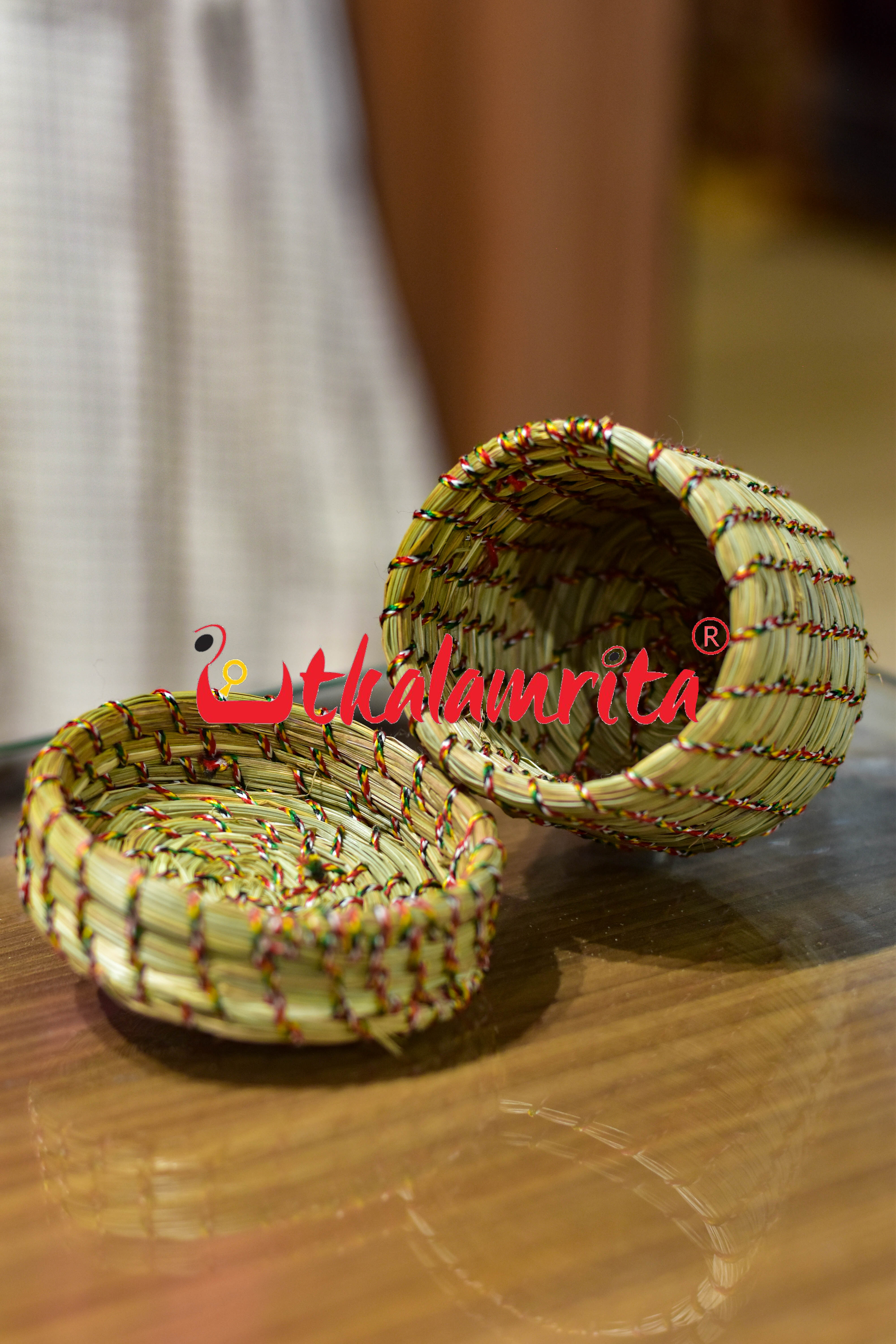 Sabai Grass Multicolor Thread Jewellery Box