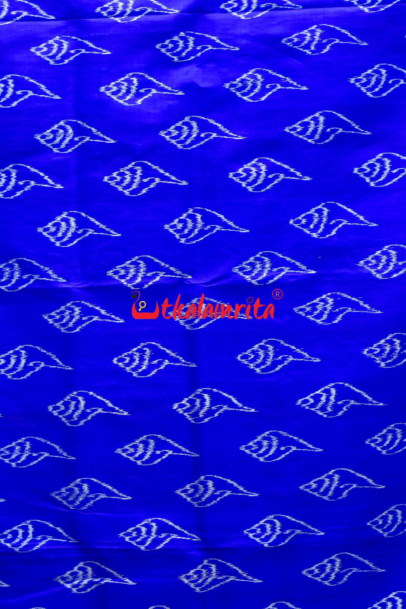 Blue Sankha Khandua Silk Saree