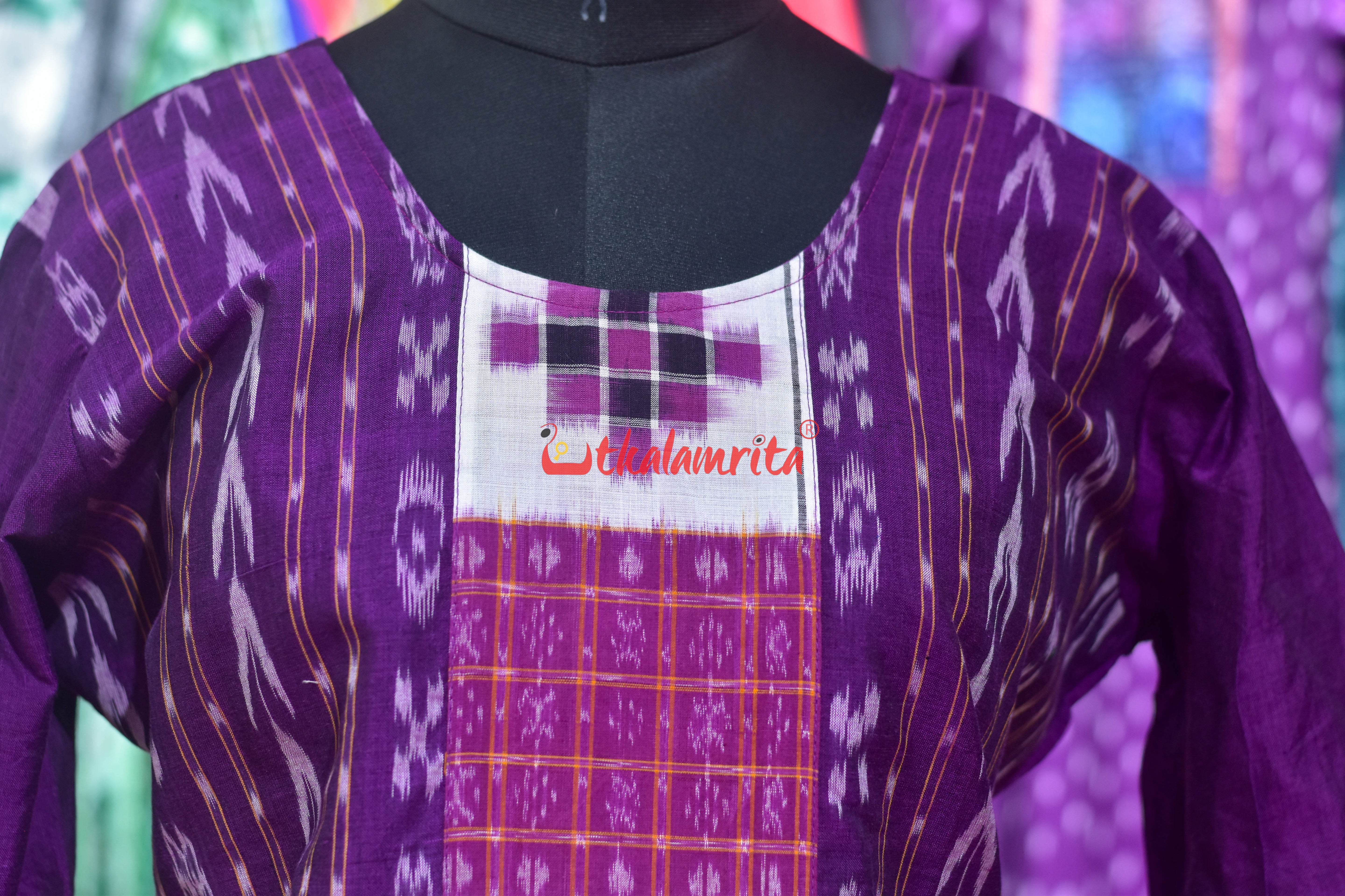 Purple Magenta Middle Pasapali (Ladies' Kurti)