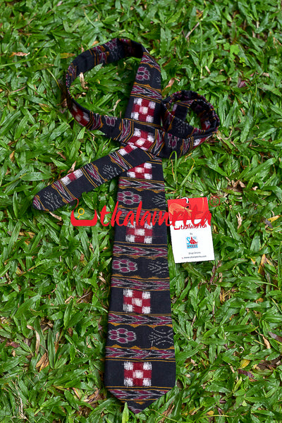 Black with Red Pasapali ( Tie)