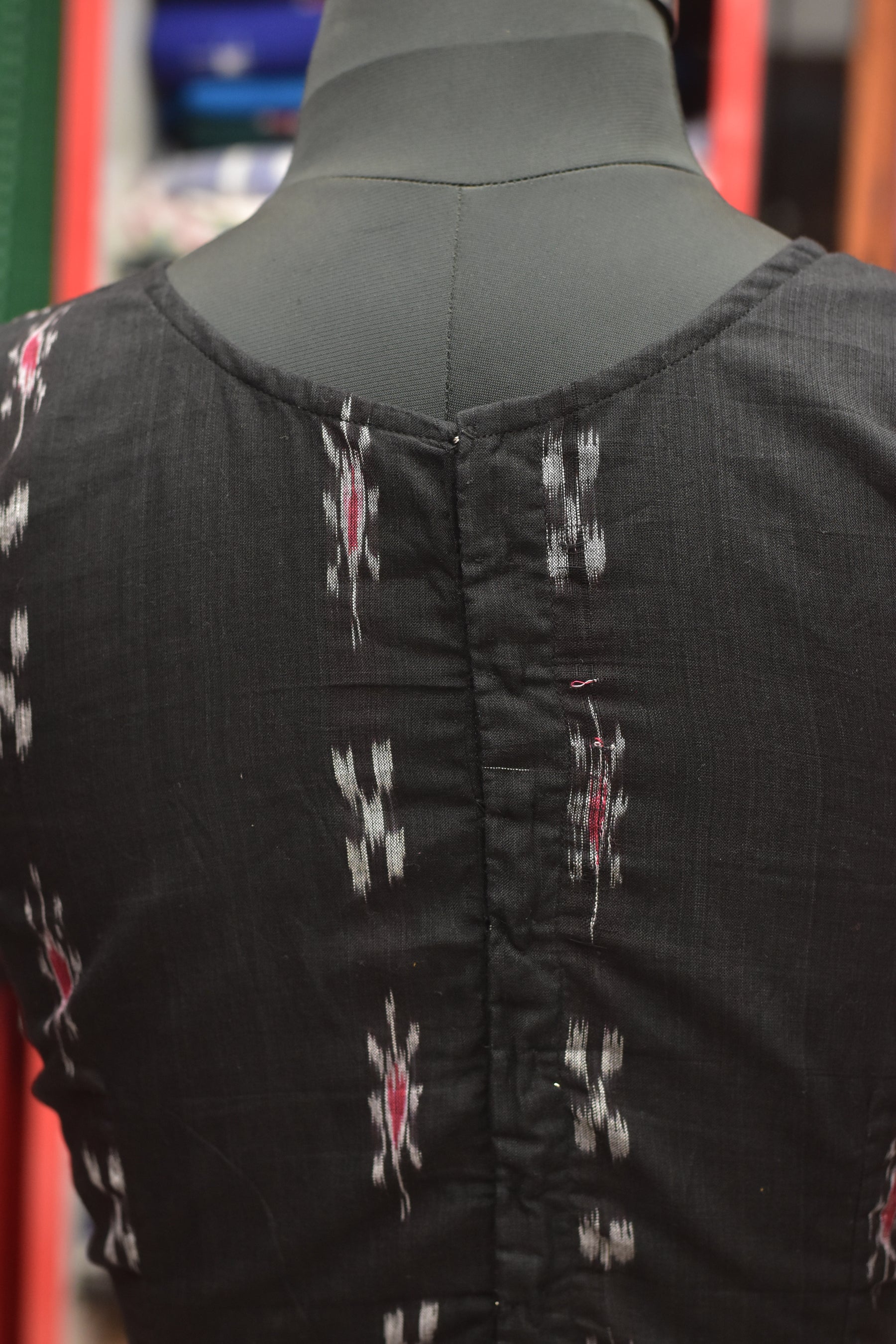 Black Pasapali and Kadha Croptop (Blouse)