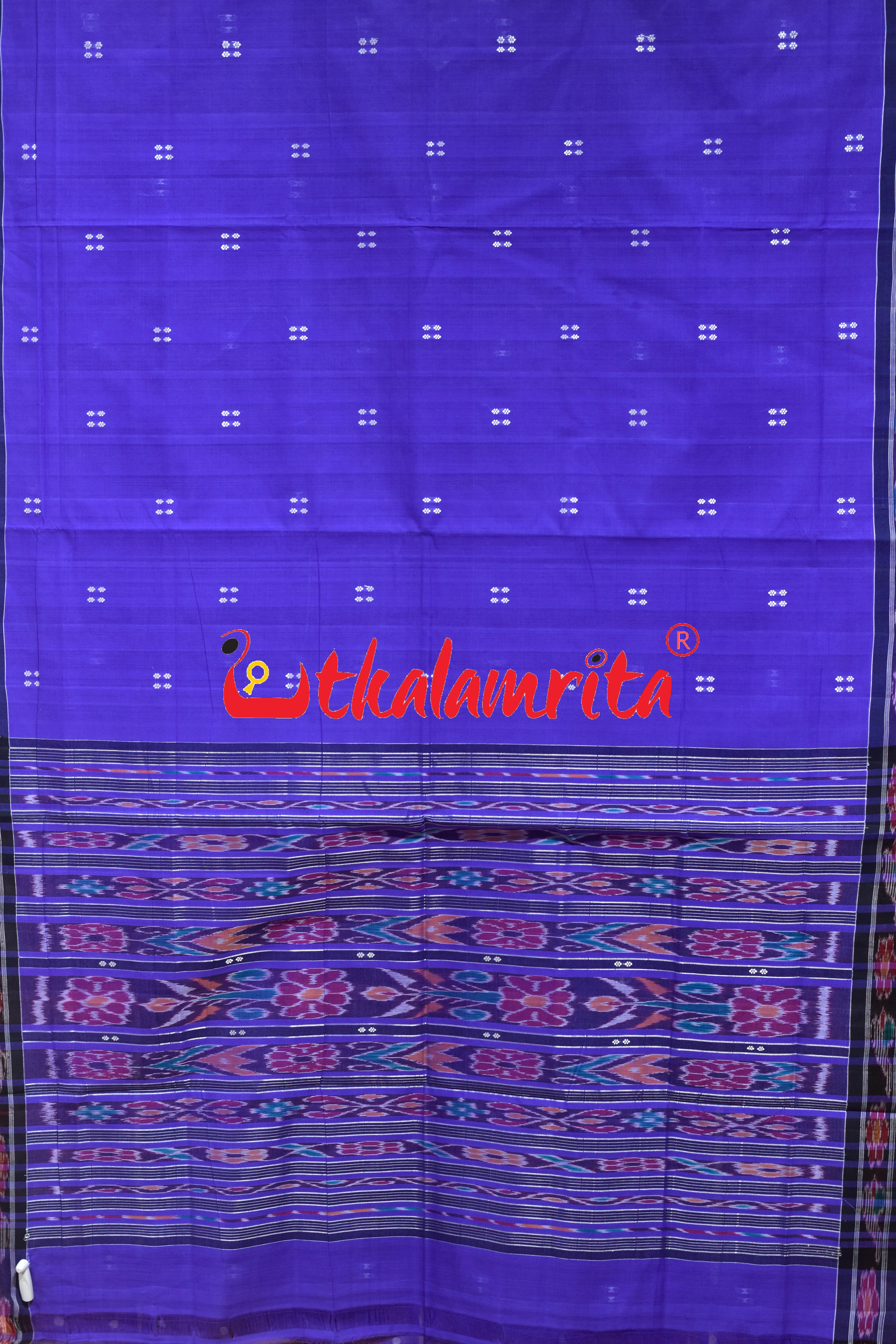 Purple Black Pittala Single Cotton Saree