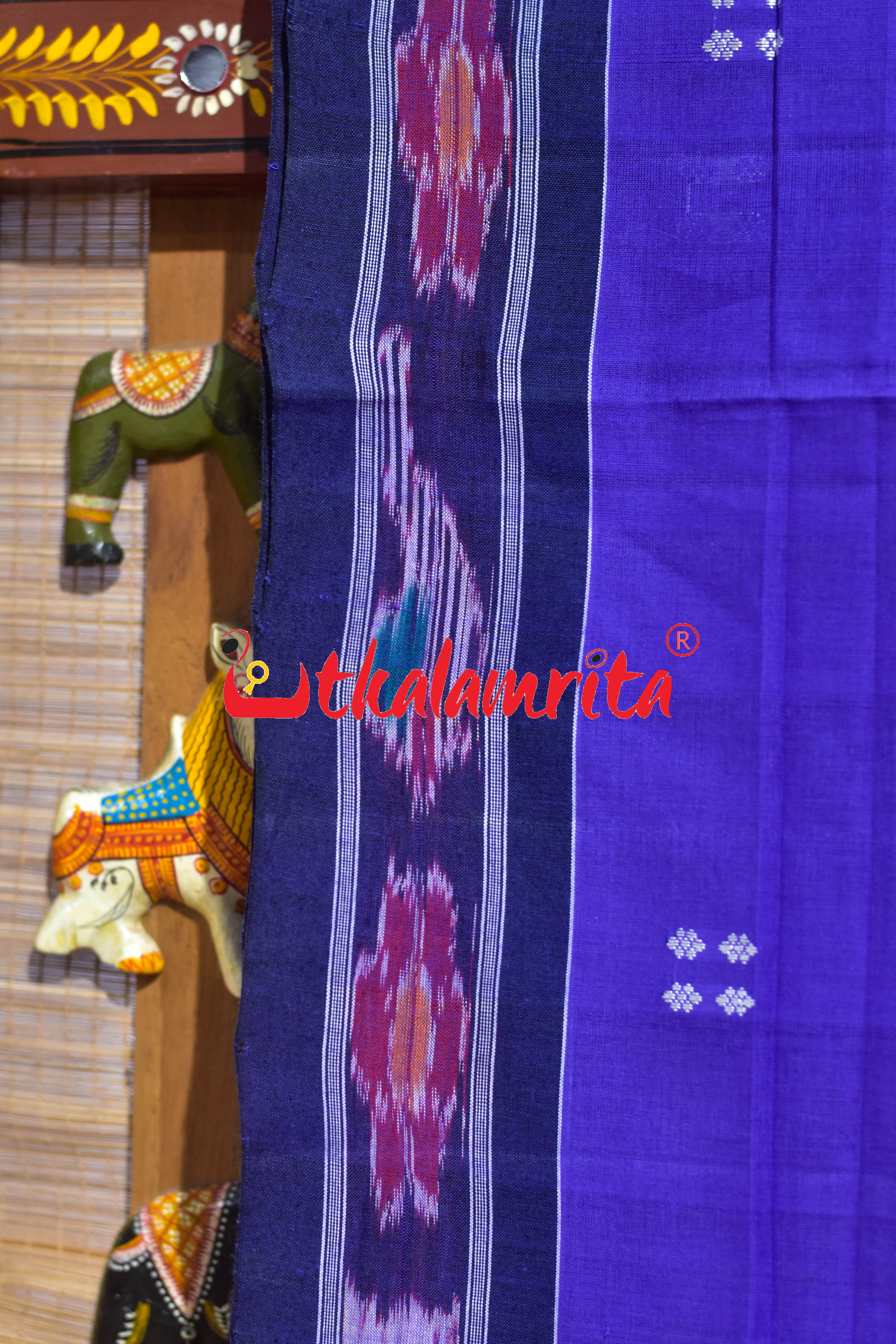 Purple Black Pittala Single Cotton Saree