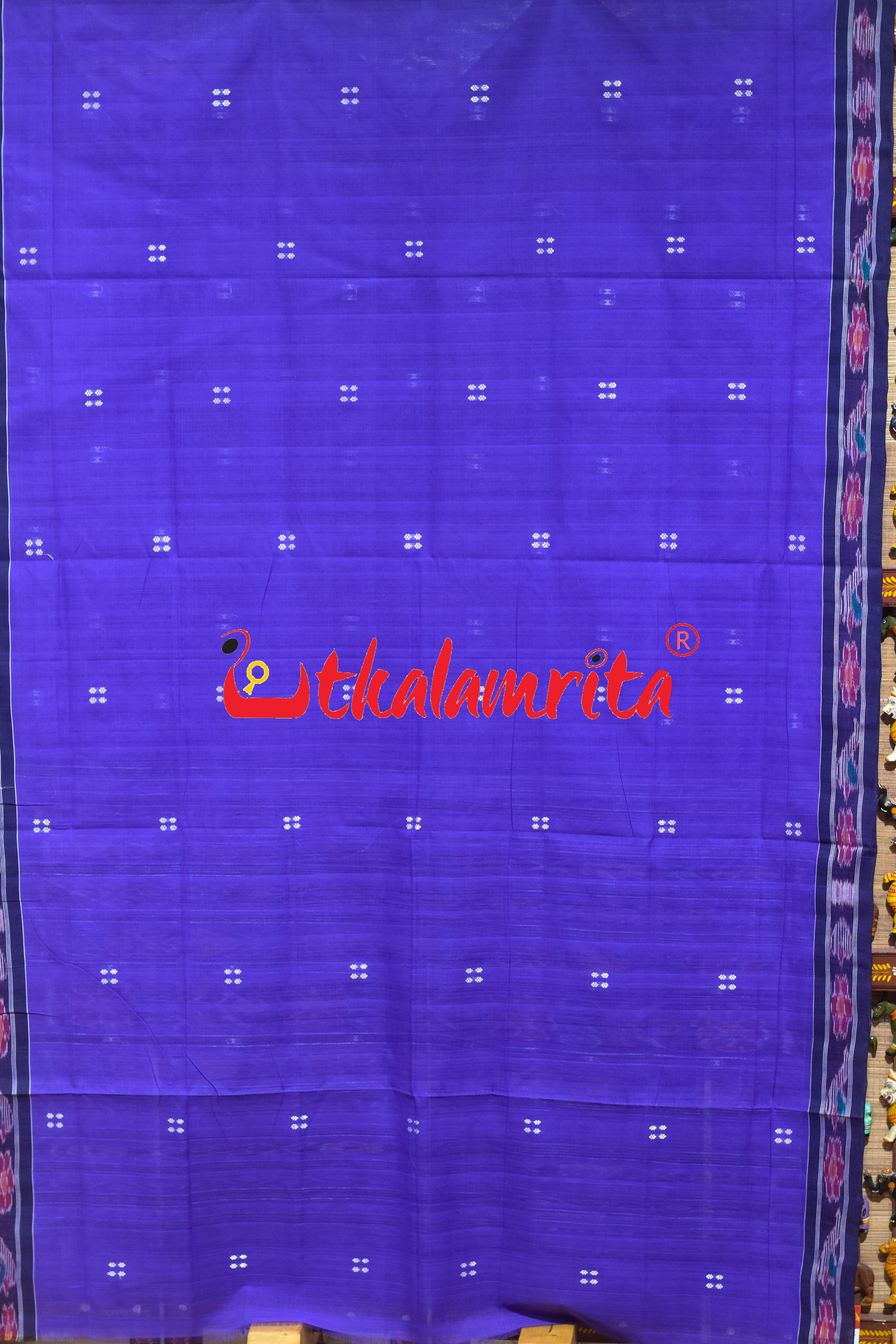 Purple Black Pittala Single Cotton Saree