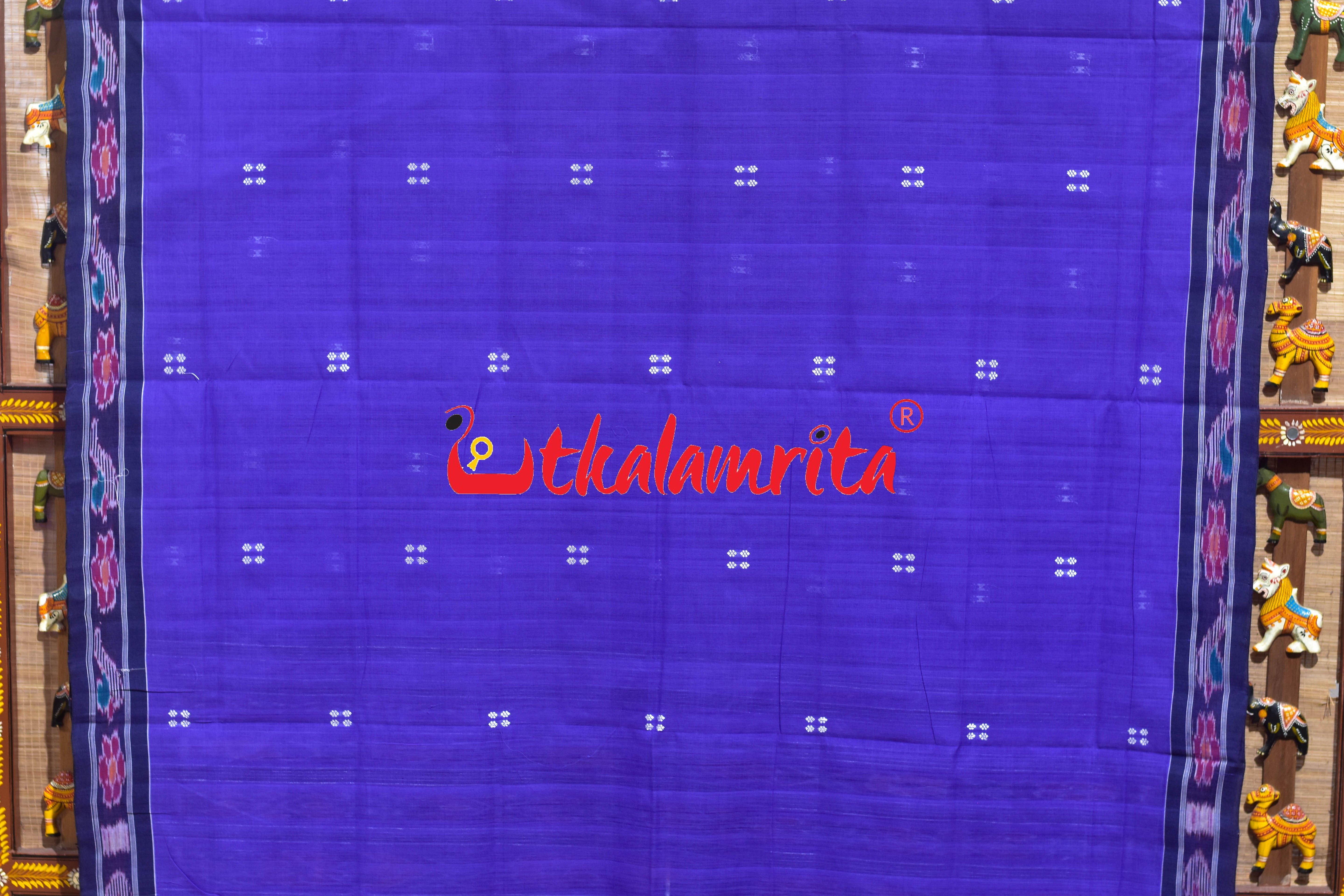 Purple Black Pittala Single Cotton Saree
