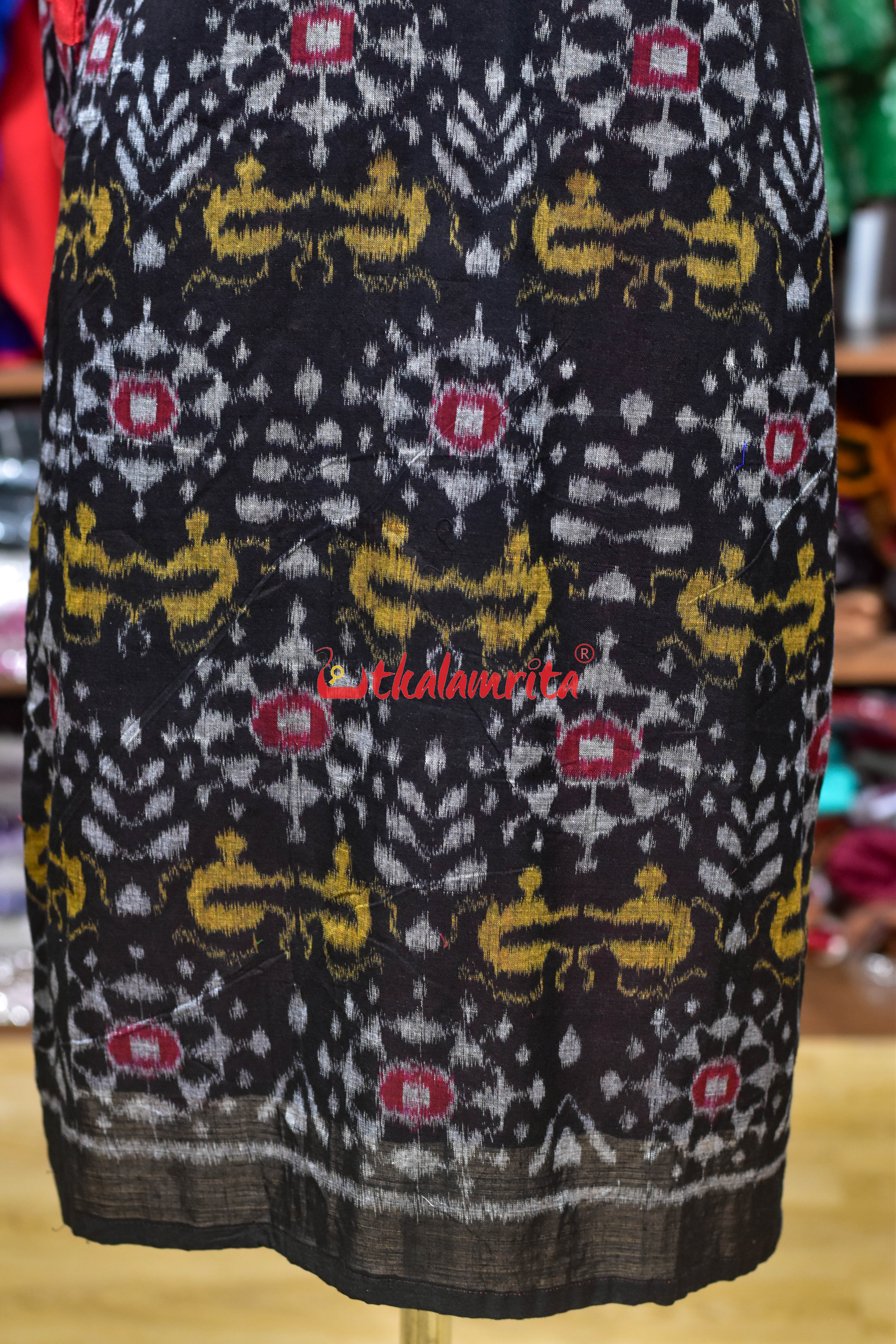 Red Ember Sambalpuri Ladies Kurta